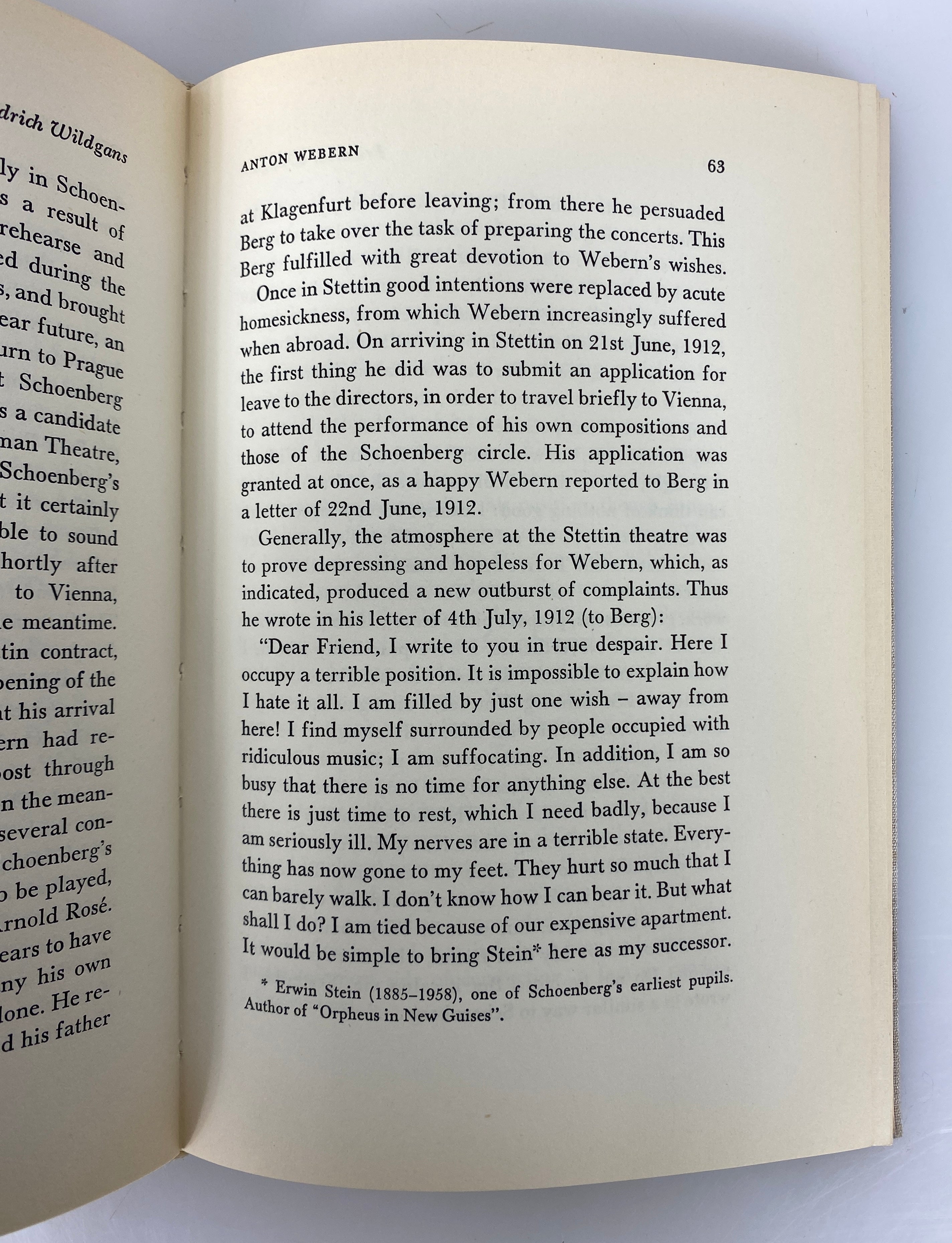 Anton Webern by Friedrich Wildgans 1966 1st Edition Calder & Boyars HC