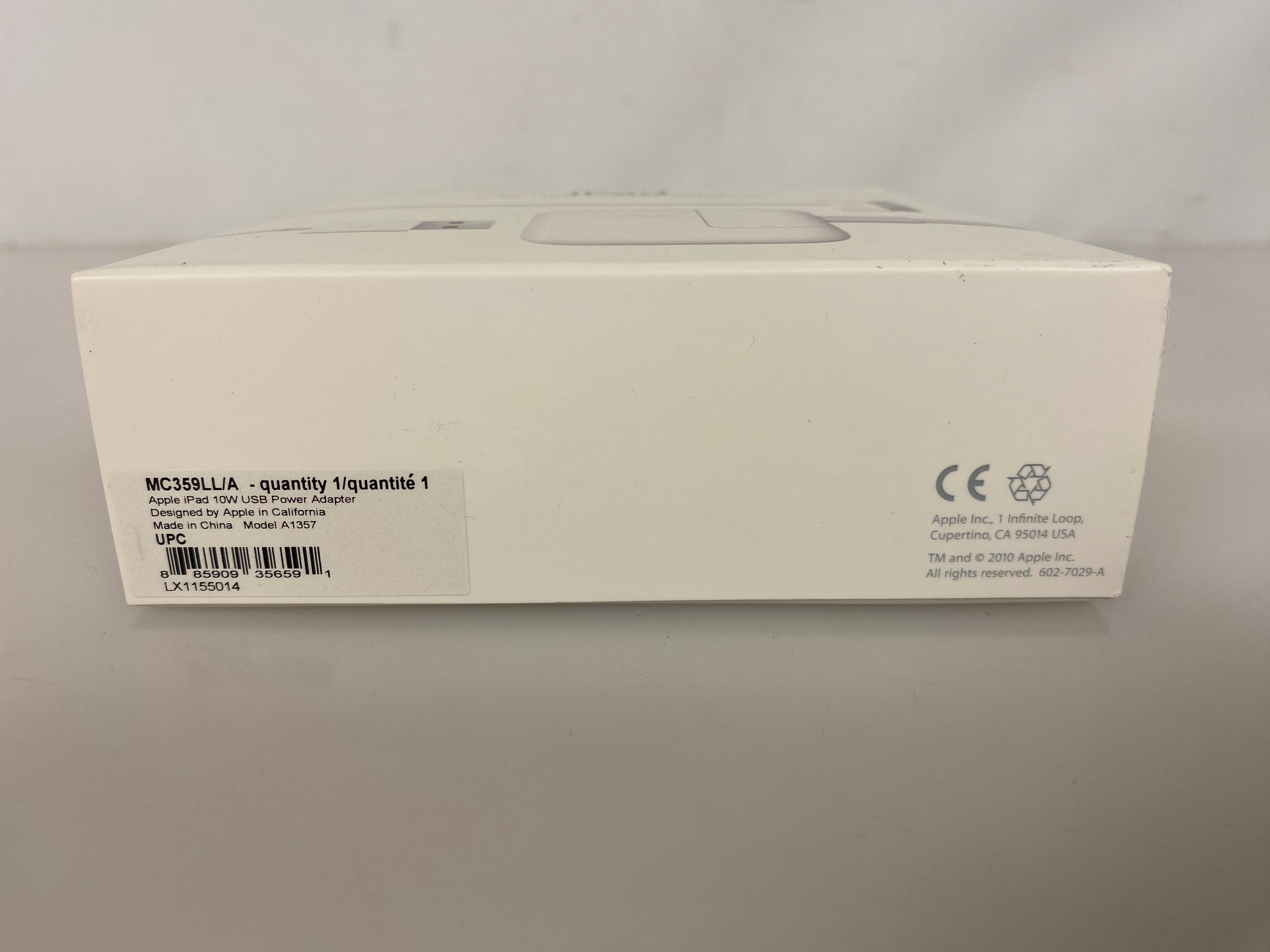 Apple iPad 10W USB Power Adapter A1357