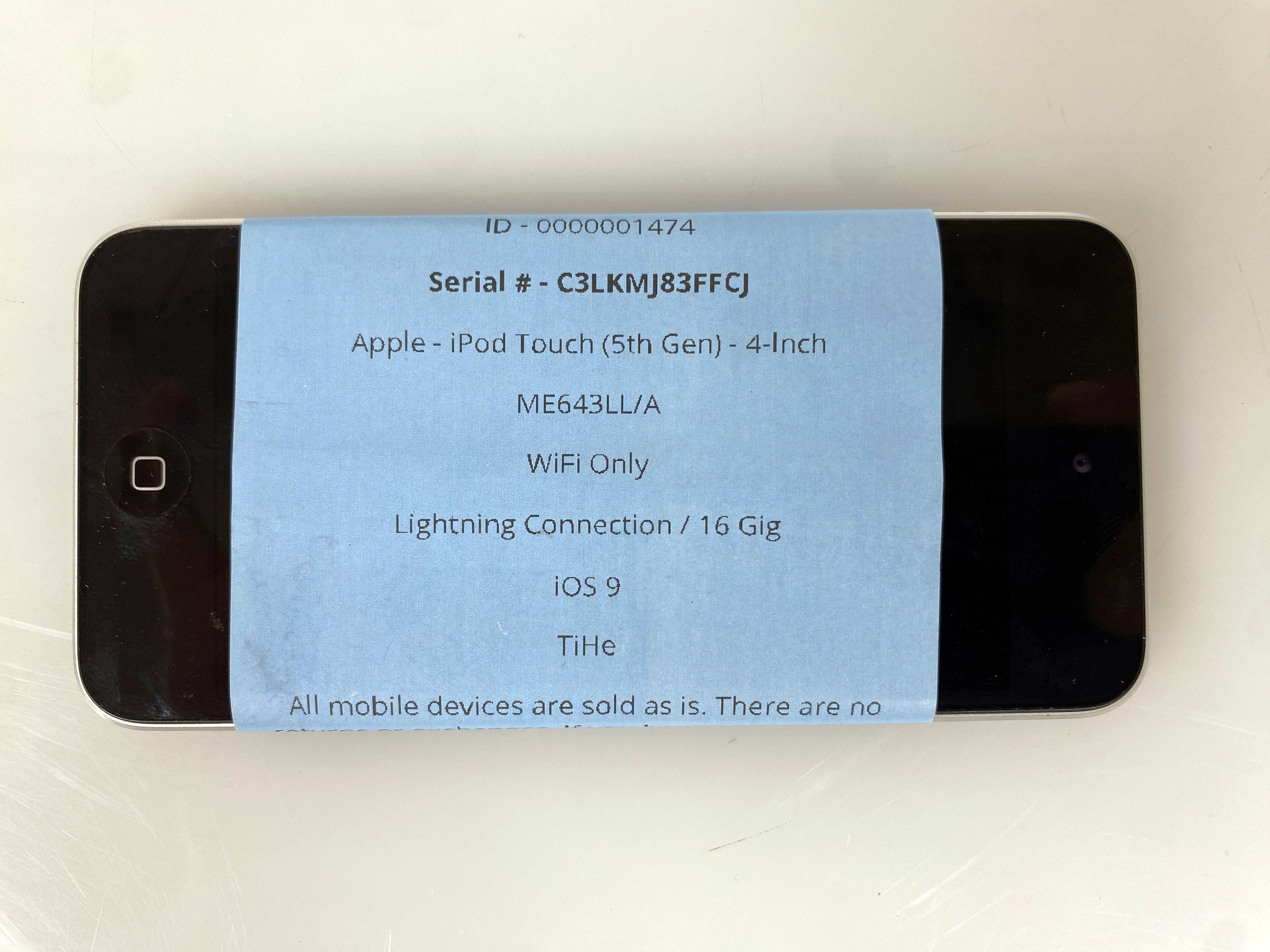Apple iPod Touch 5th Gen 4" 16GB WiFi Only A1509