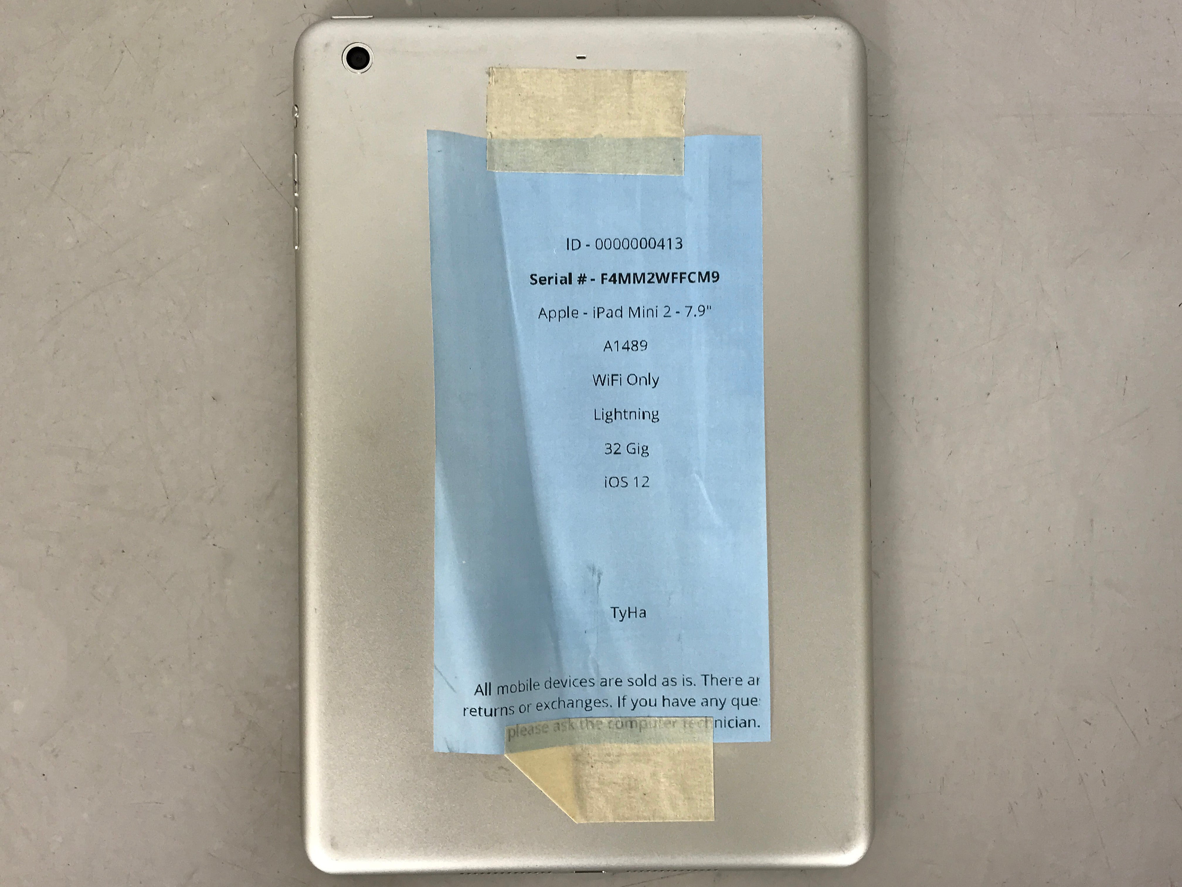 Apple White iPad Mini 2 32GB 7.9" A1489 WiFi Only