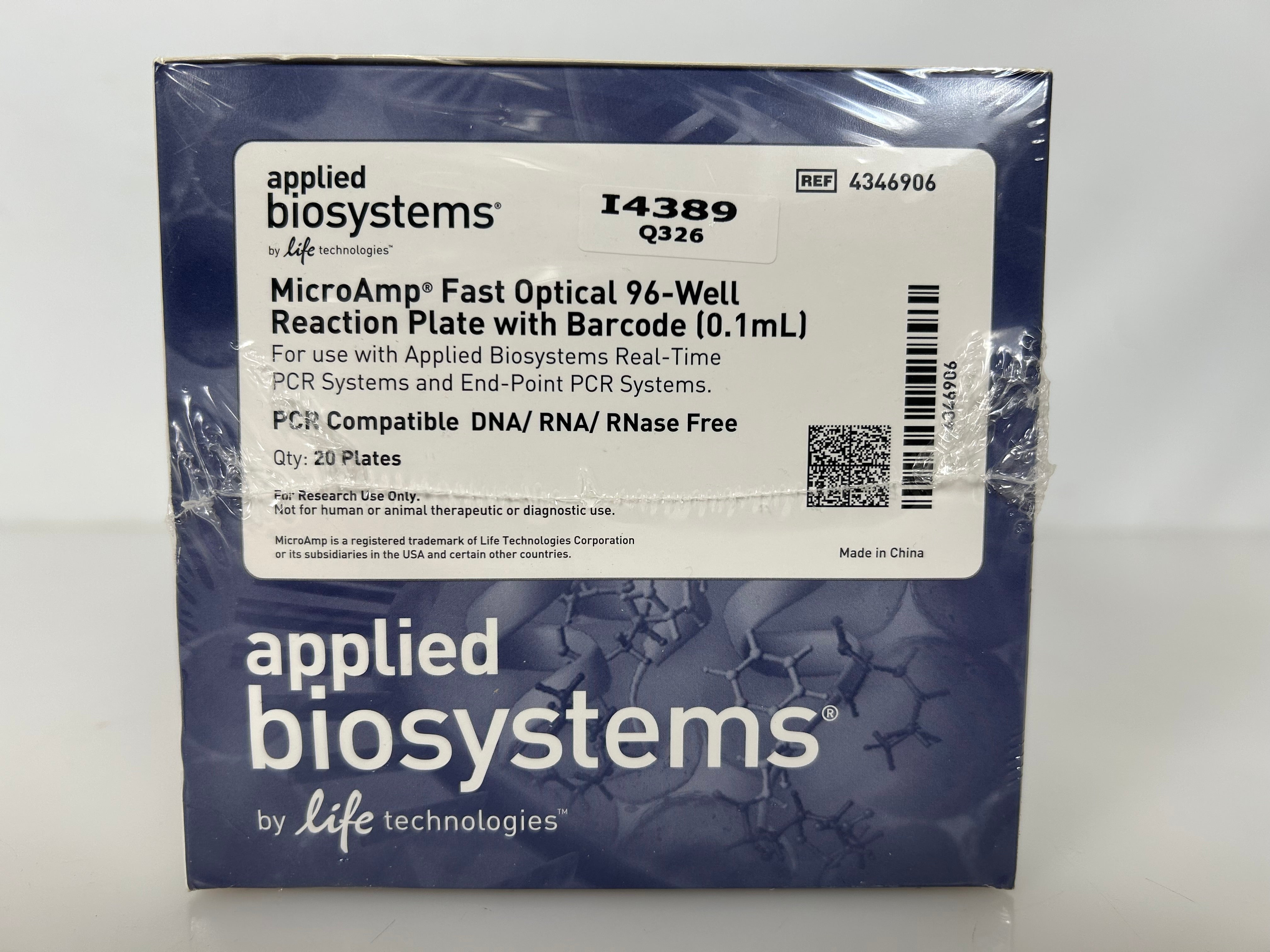 Applied Biosystems Micro Amp Fast Optical 96 Well Reaction Plate (20 count)
