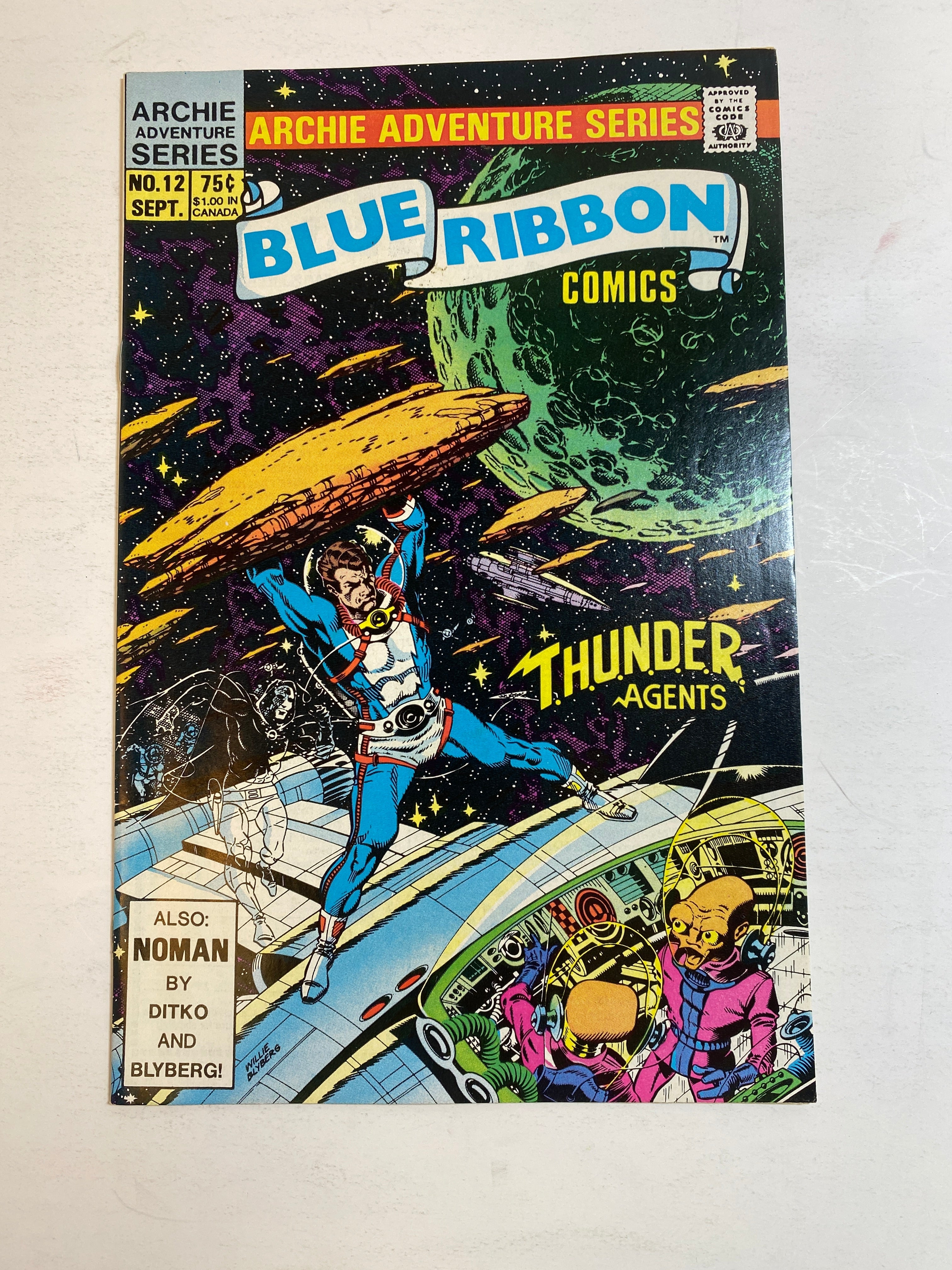 Archie Adventure Comic Blue Ribbon Thunder Agents No. 12 1984