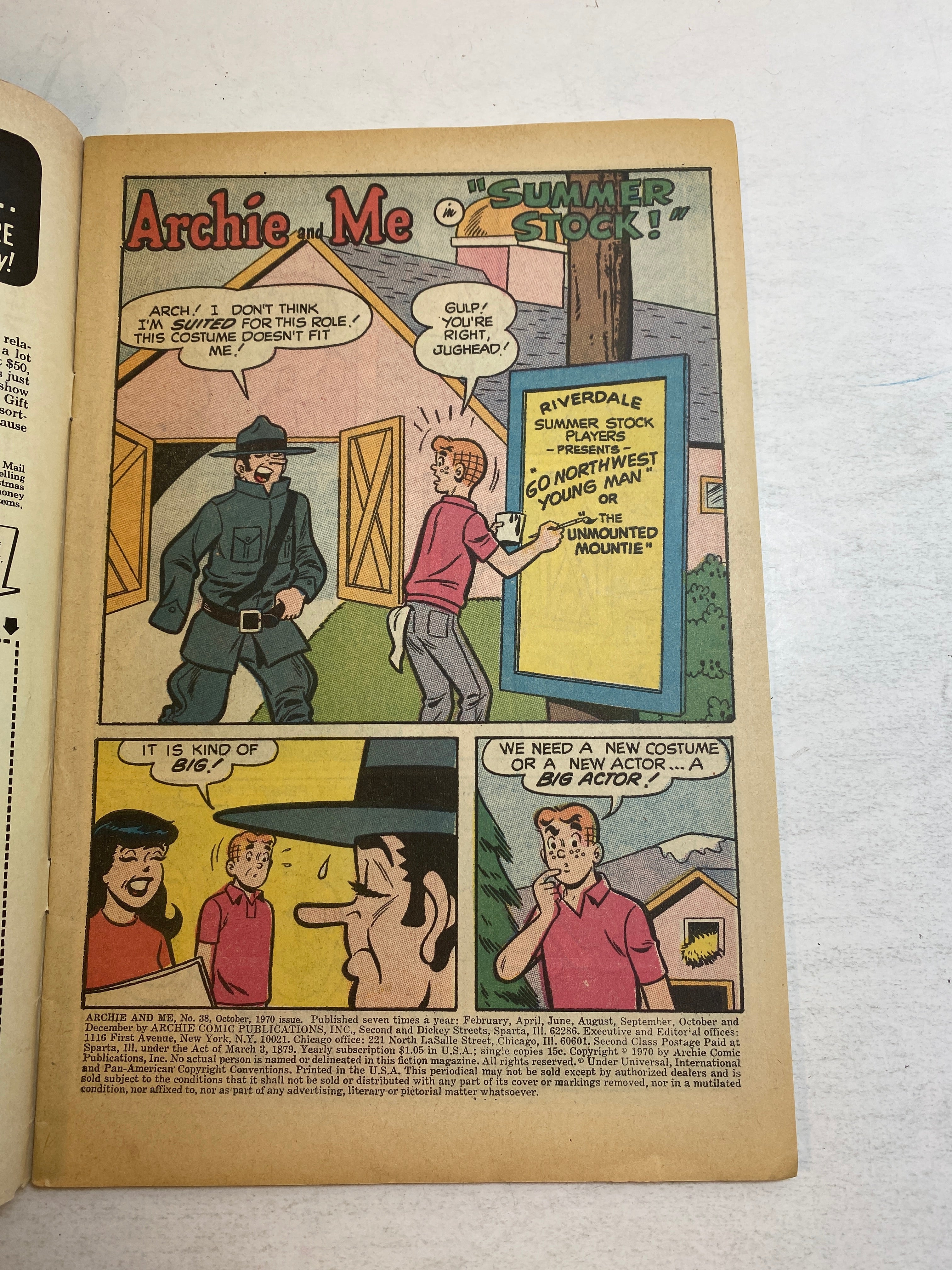 Archie and Me #38 Archie Series Comics 1970