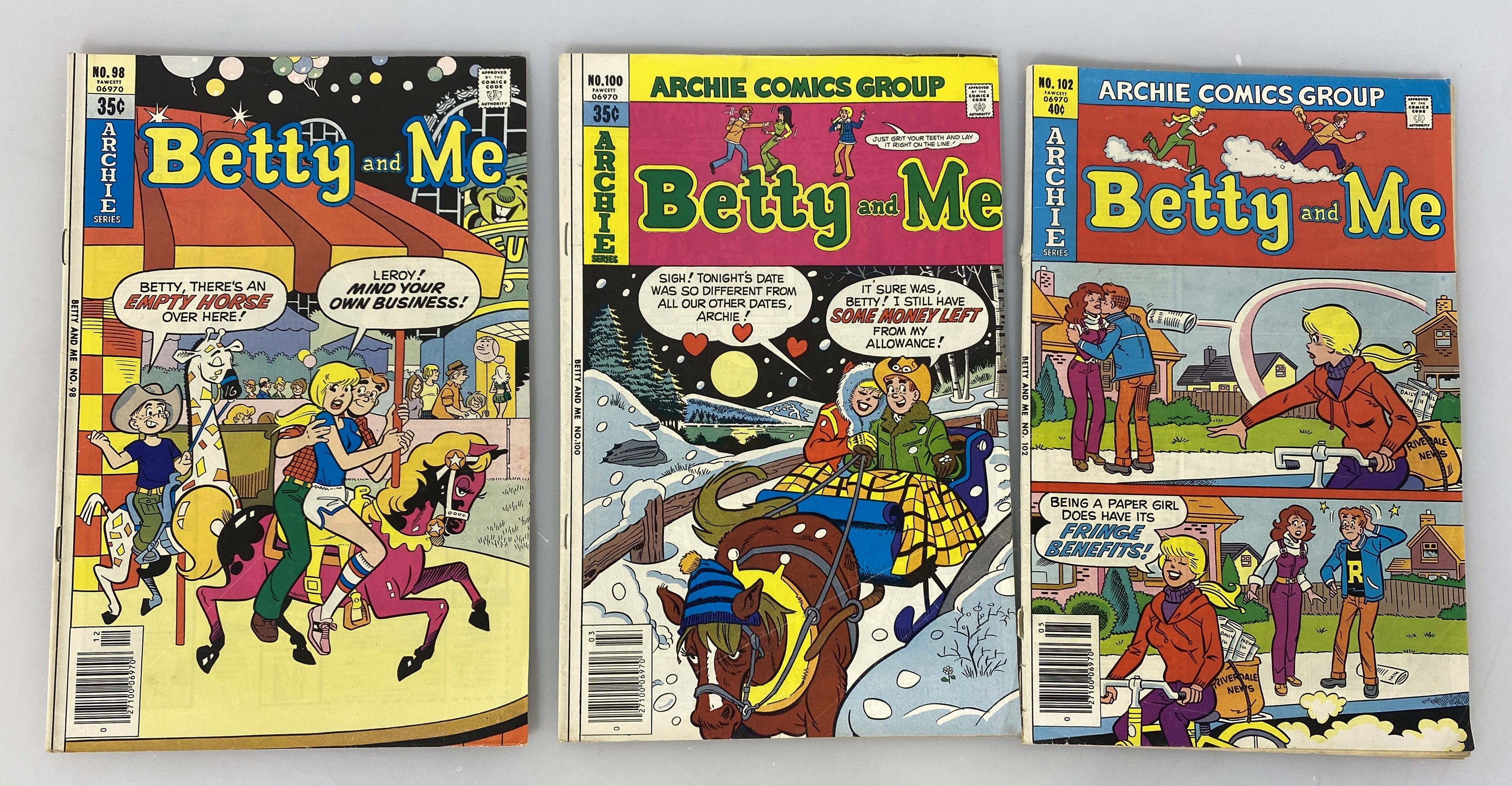 Archie Comic Betty and Me Lot of 3 1979