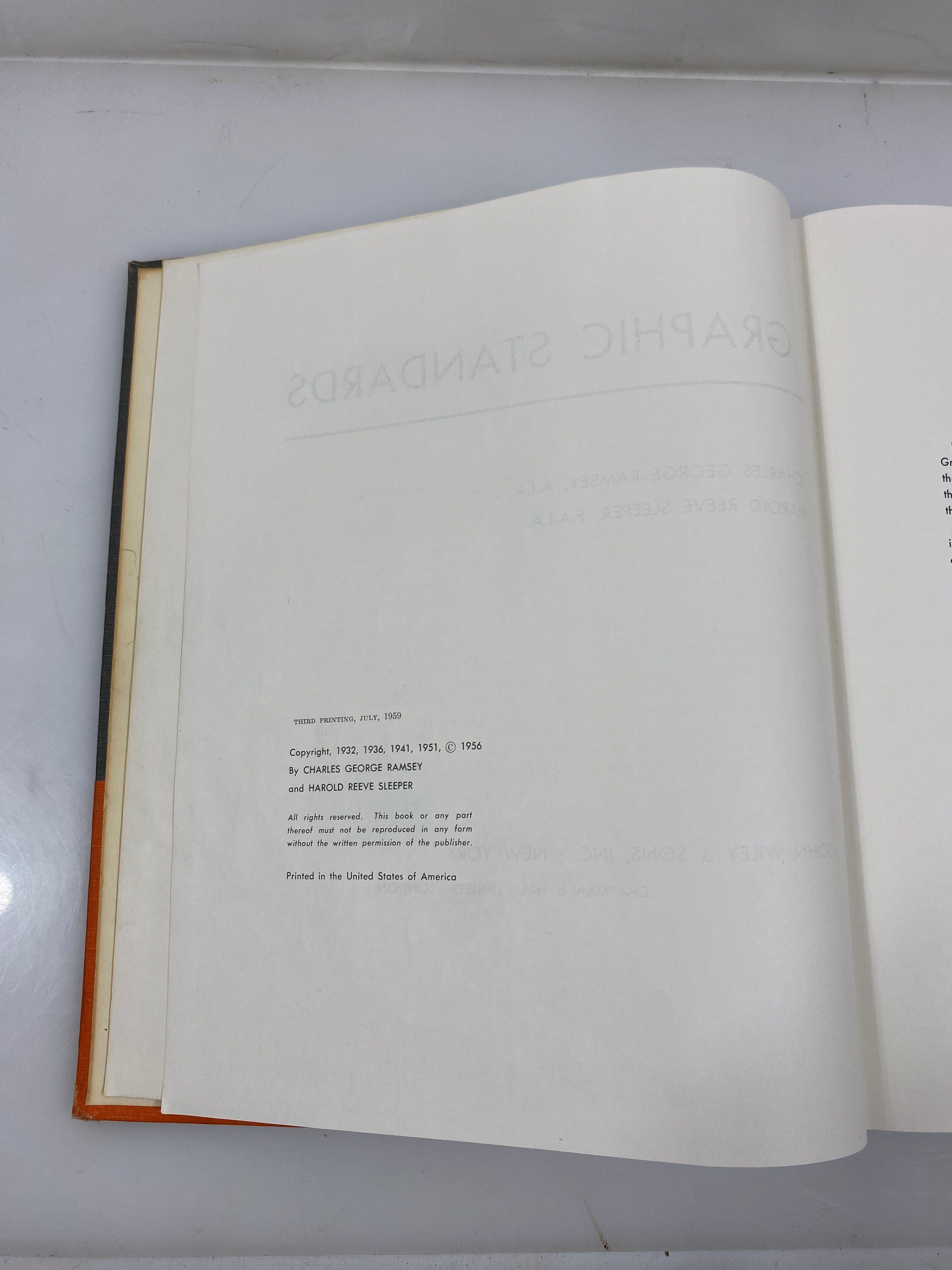 Architectural Graphic Standards by Ramsey & Sleeper 1959 5th Ed. HC