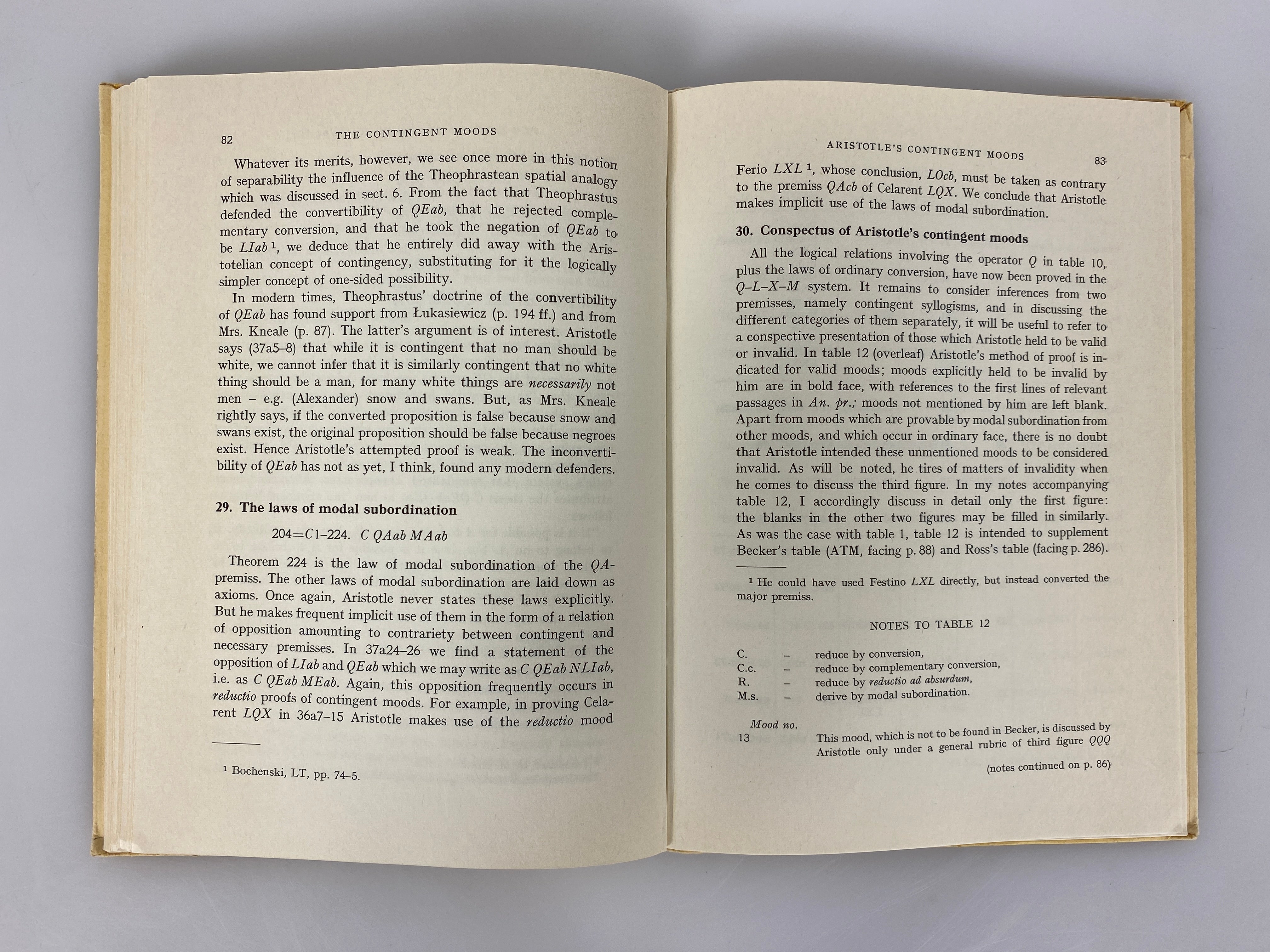 Aristotle's Modal Syllogisms by Storrs McCall 1963 Ex-Library SC