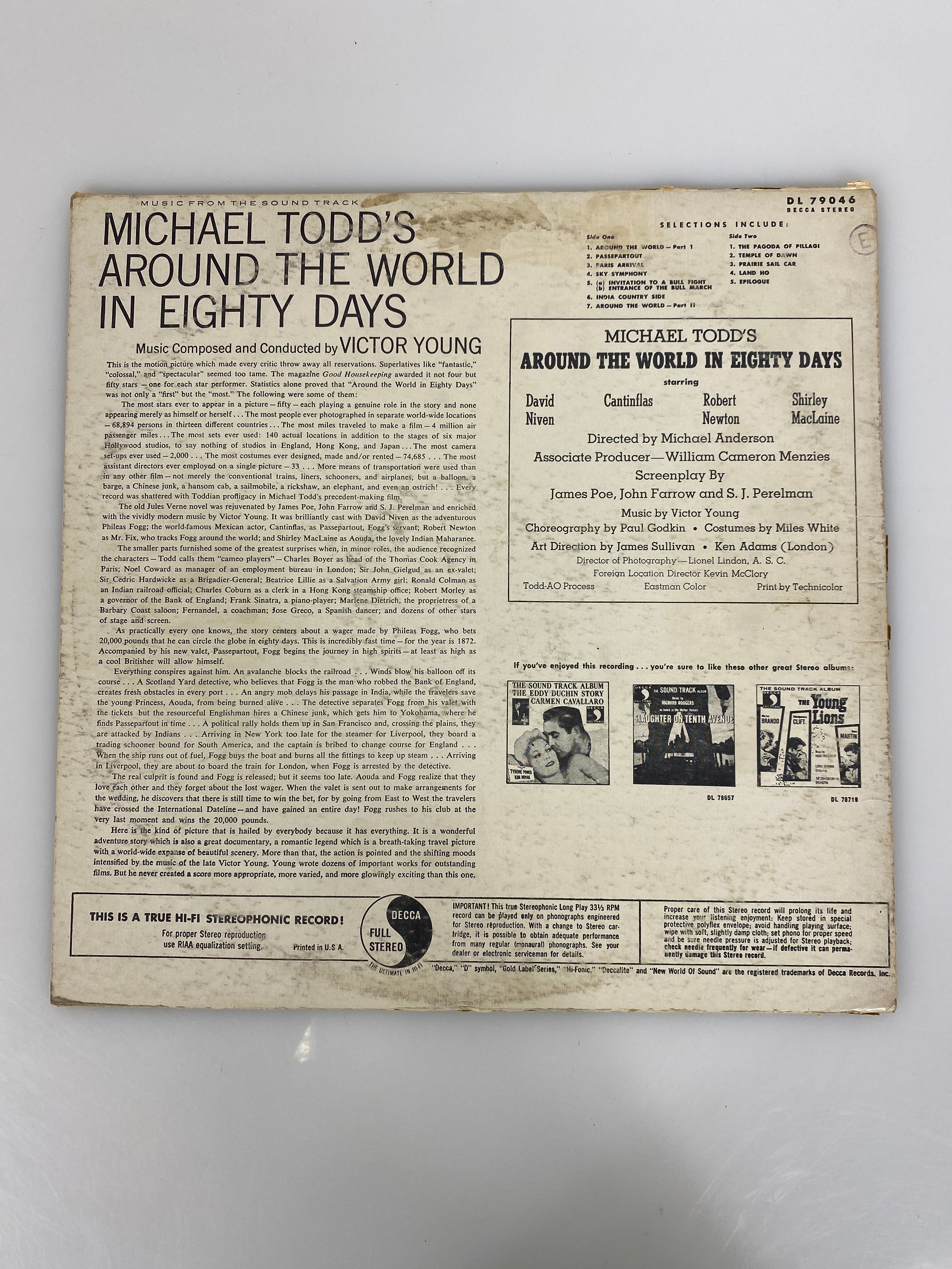 Around the World in 80 Days Vinyl Record Decca Stereo