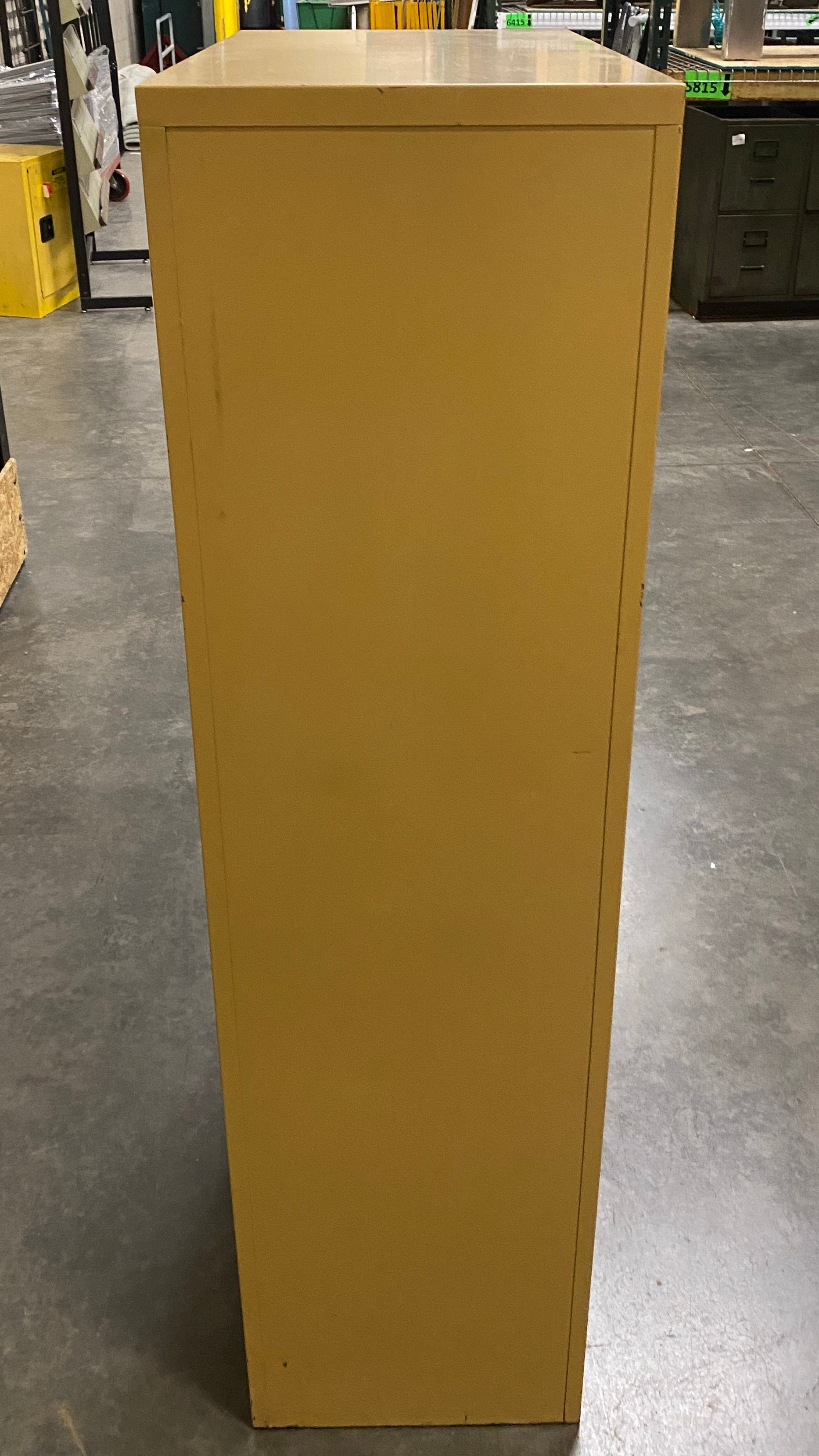 Art Metal Mustard Colored 5 Drawer Lockable File Cabinet