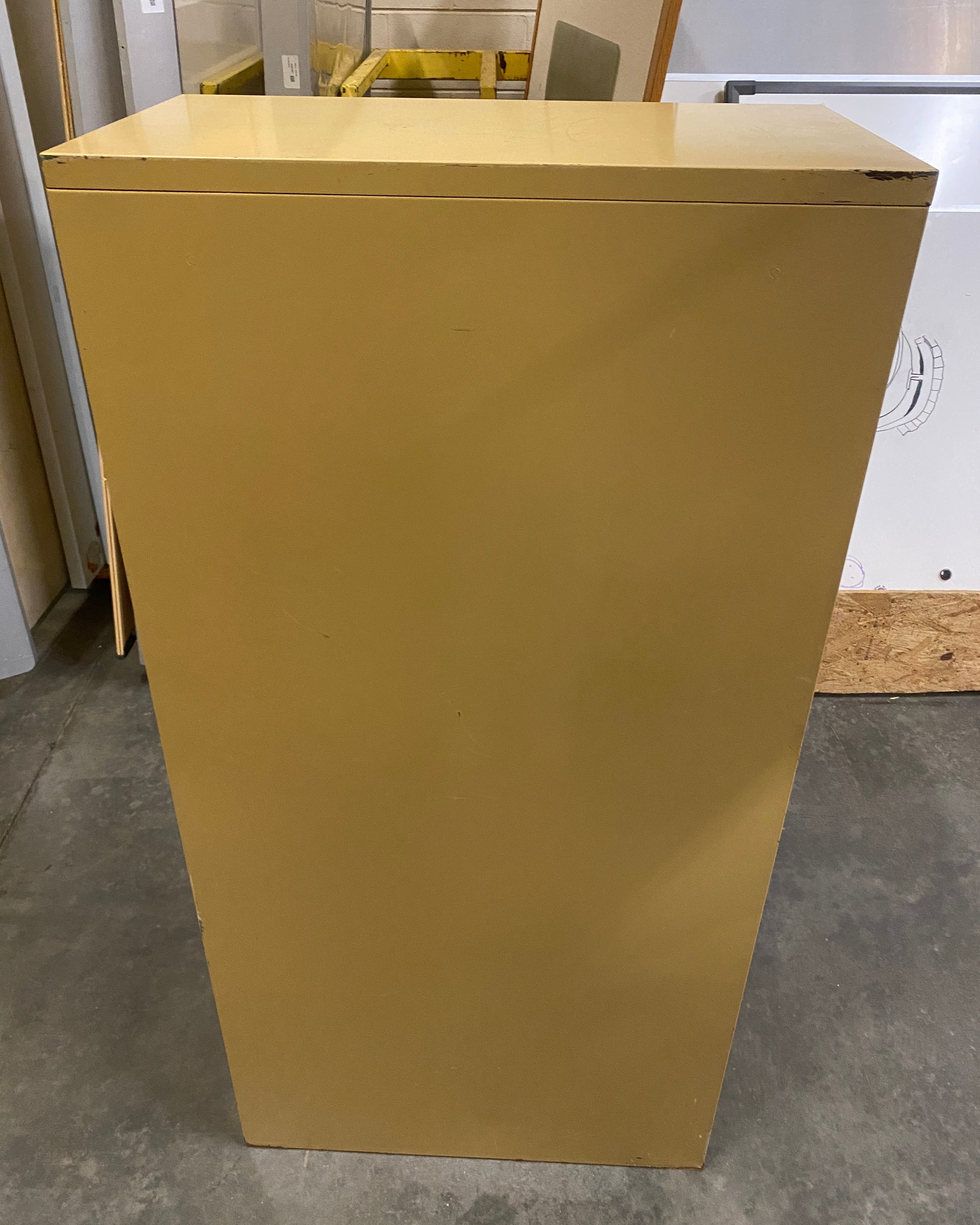 Art Metal Mustard Colored 5 Drawer Lockable File Cabinet