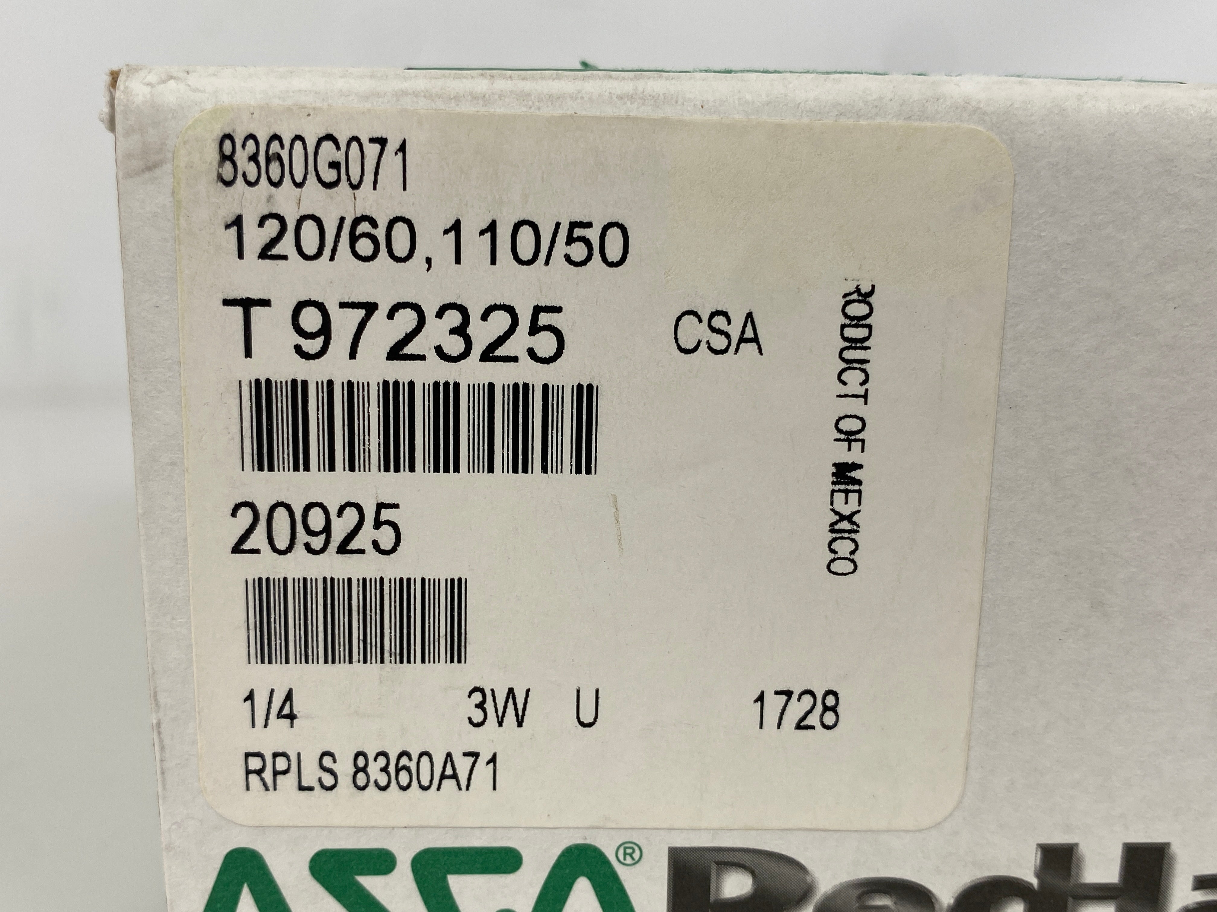 ASCO Red Hat Solenoid Valve 1/4" 3-Way 110V