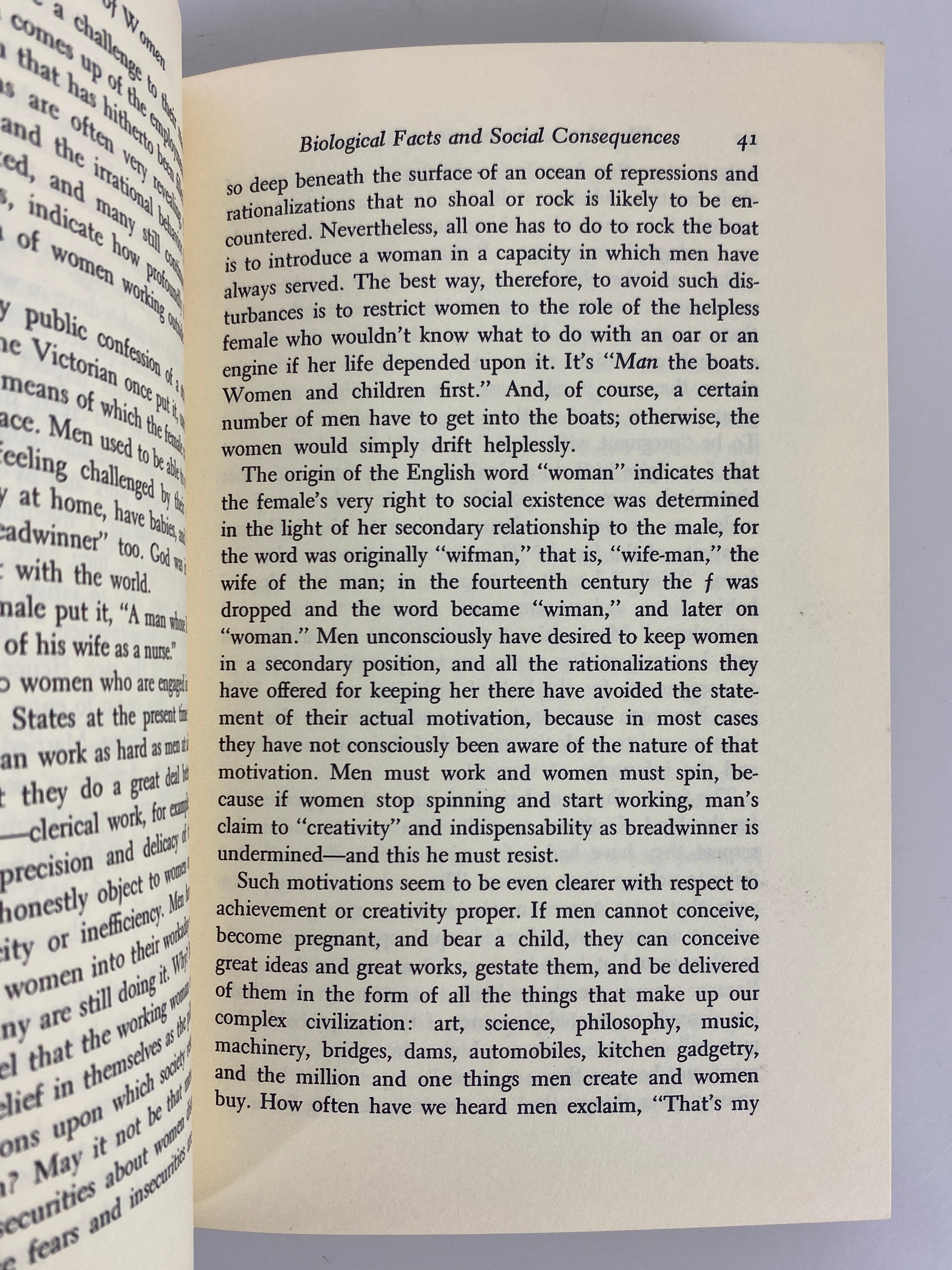 Ashley Montagu The Natural Superiority of Women 1970 Revised Ed SC
