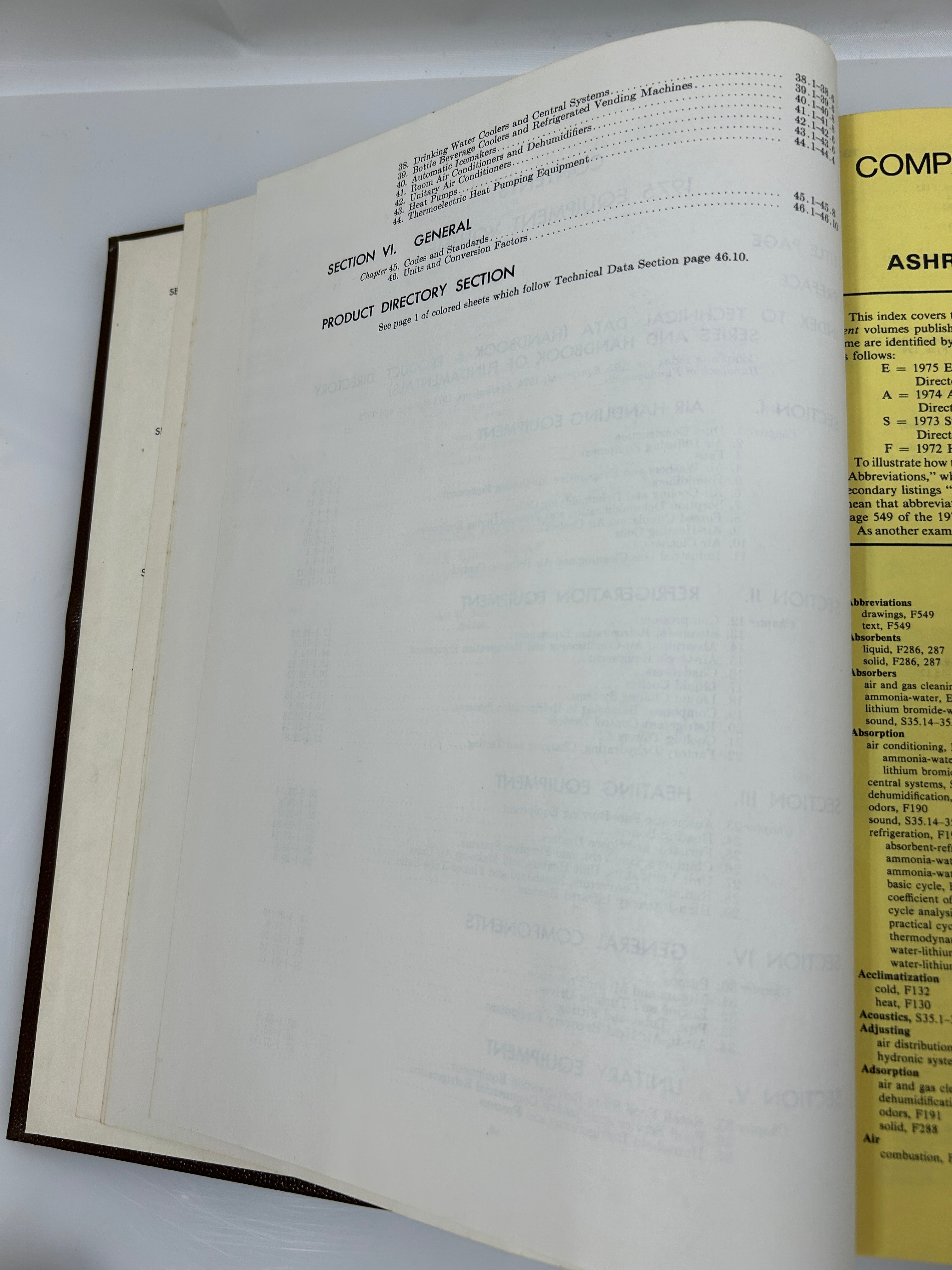 ASHRAE Handbook & Product Directory 1975 Equipment HVAC Vintage HC