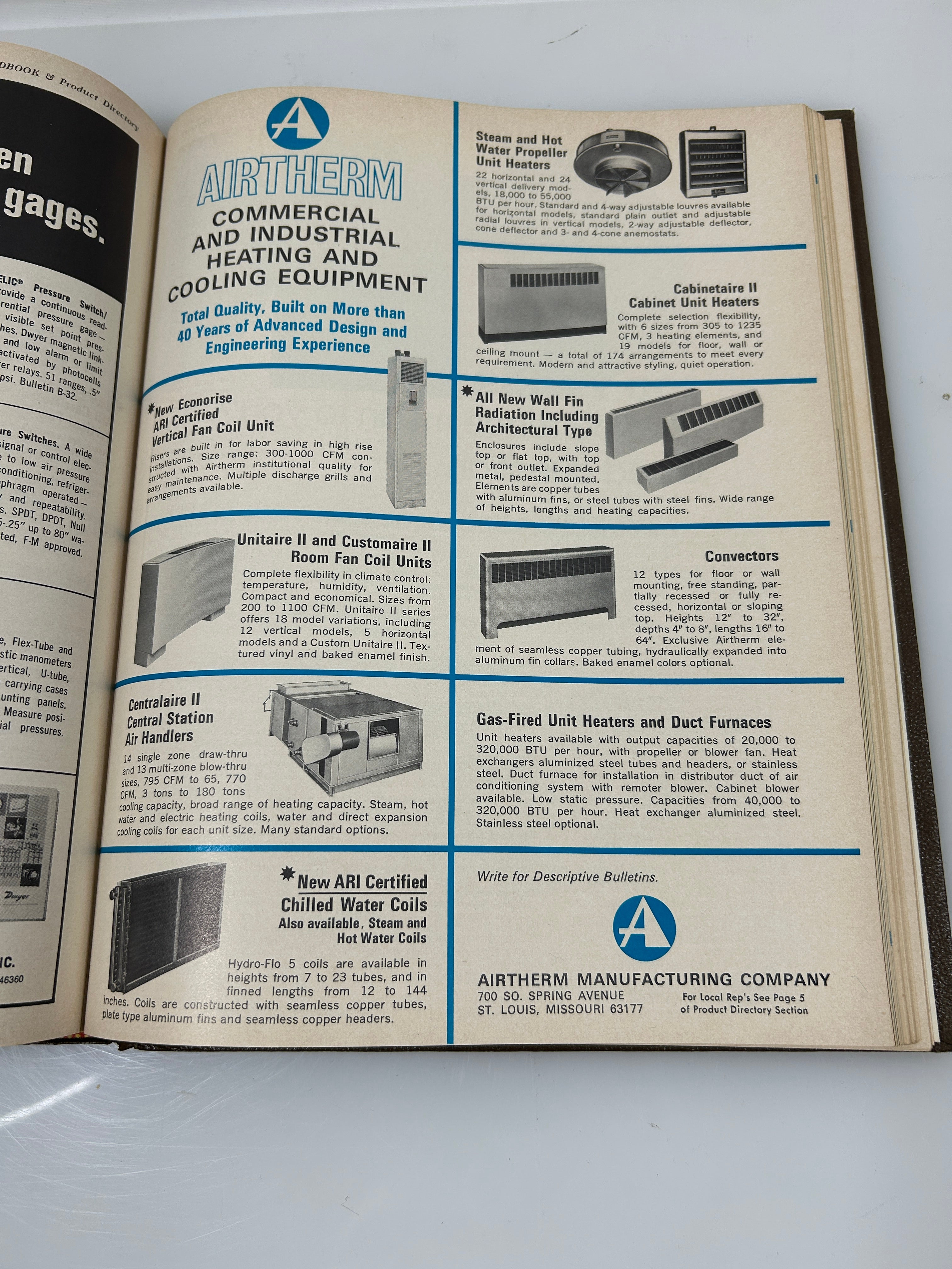 ASHRAE Handbook & Product Directory 1975 Equipment HVAC Vintage HC