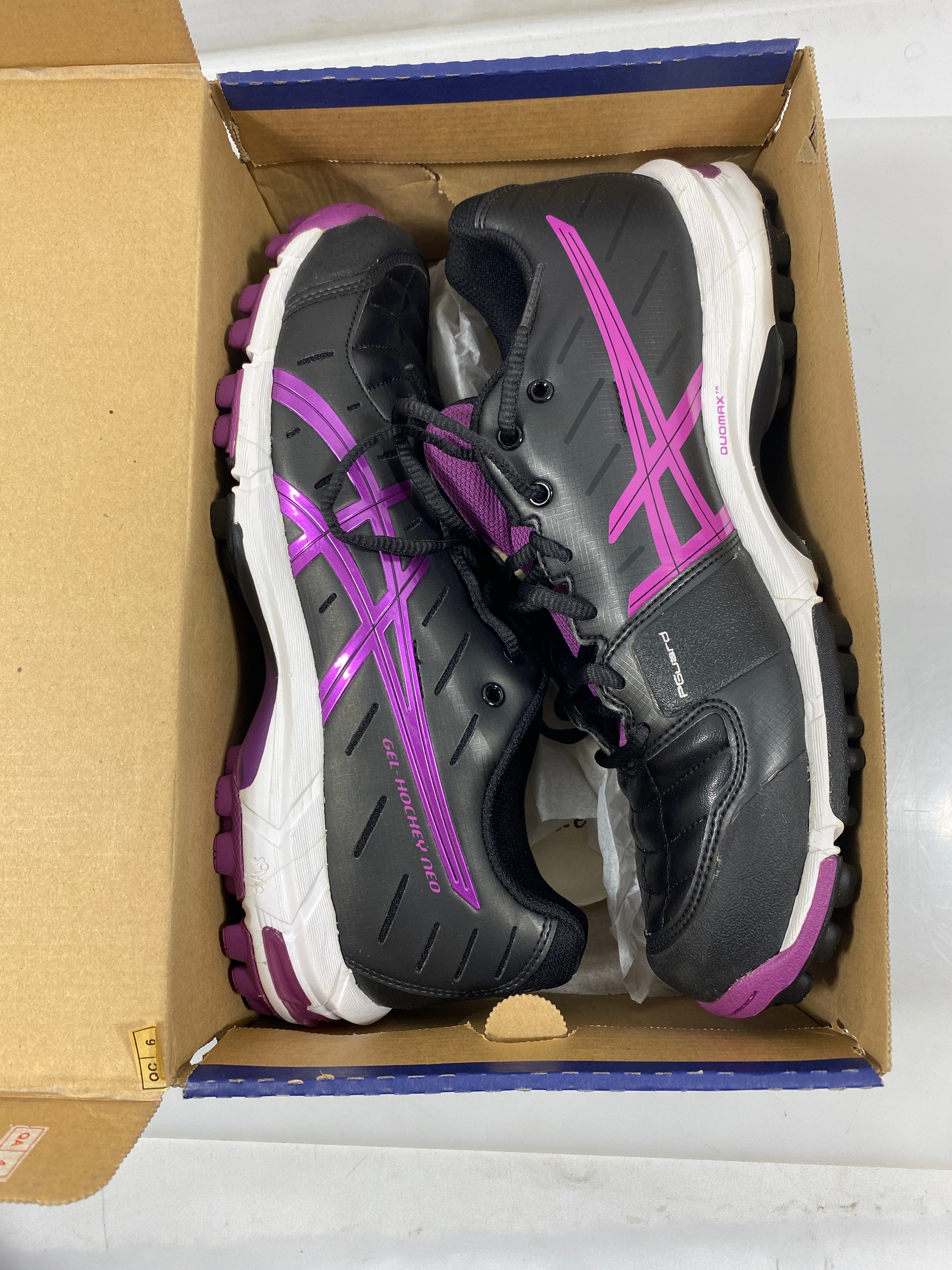 ASICS Black and Violet Gel-hockey Neo 3 Field Hockey Shoes Women's Size 10 *New*