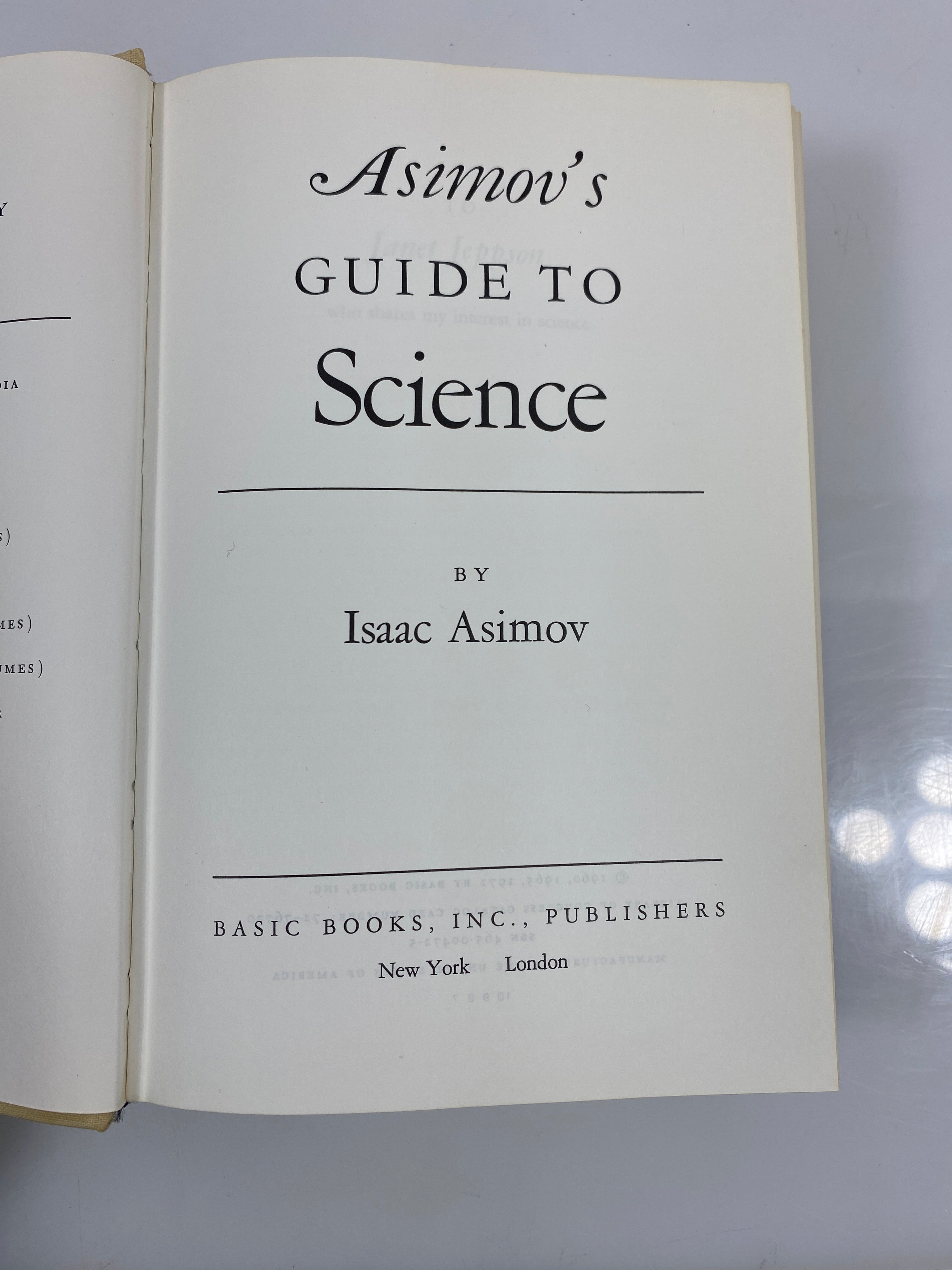 Asimov's Guide to Science by Asimov 1972 HC