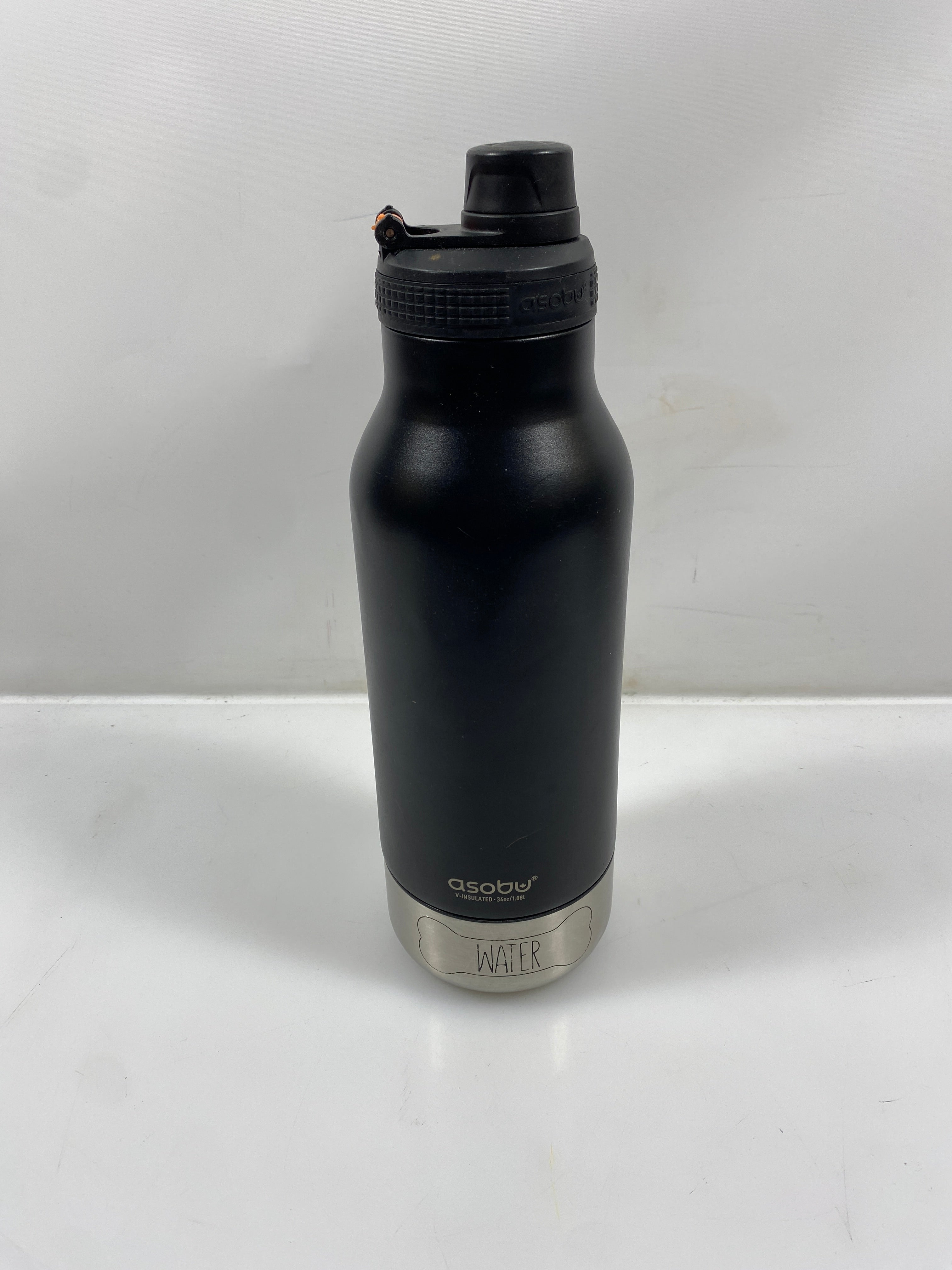 Asobu Black Vacuum Insulated Water Bottle 34 oz