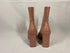 Asos Pink Croc Design Pointed Toe Chunky Heel Ankle Boots Women's Size 9.5