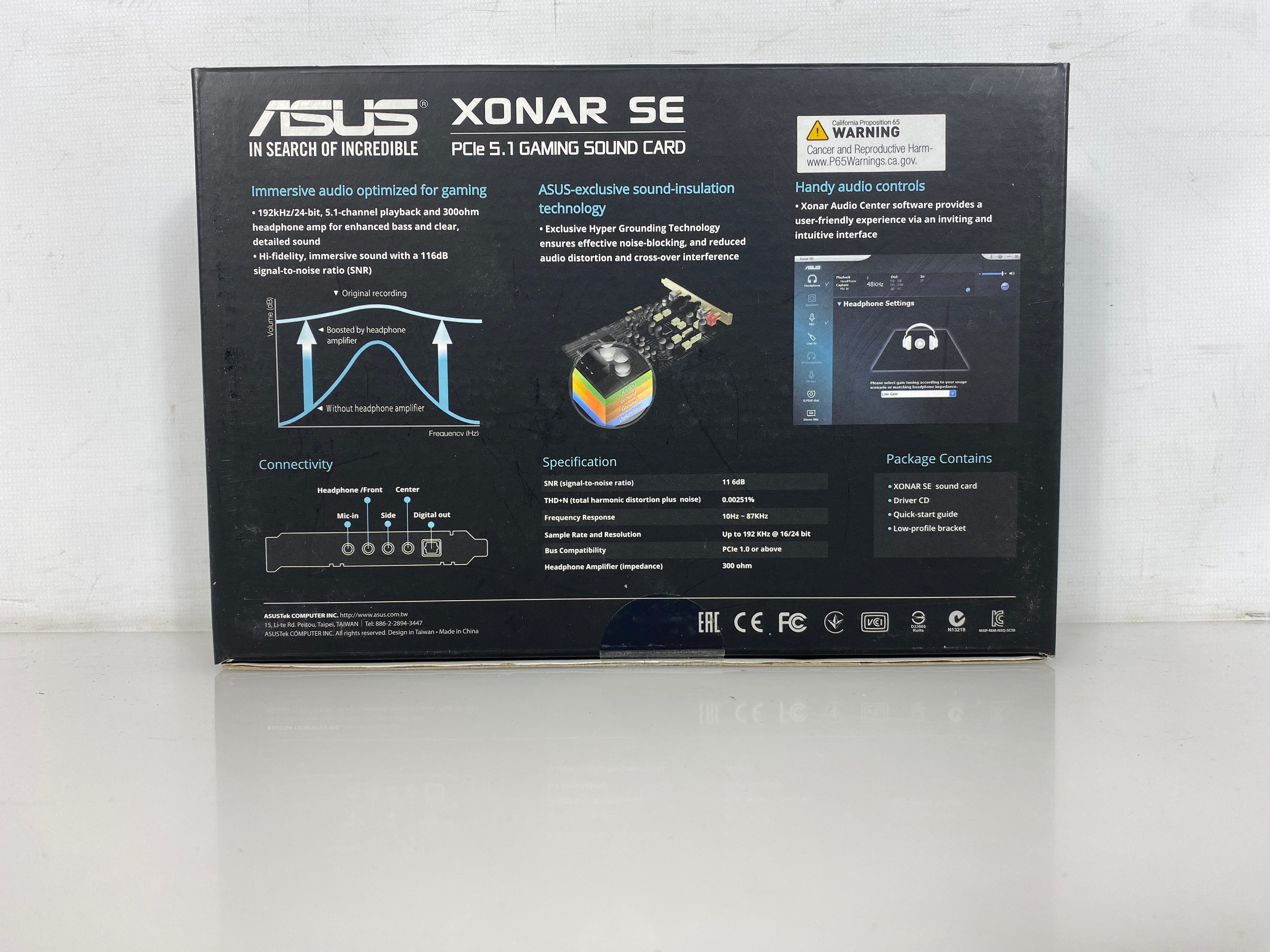 Asus Xonar SE PCIe 5.1 Gaming Sound Card *New*