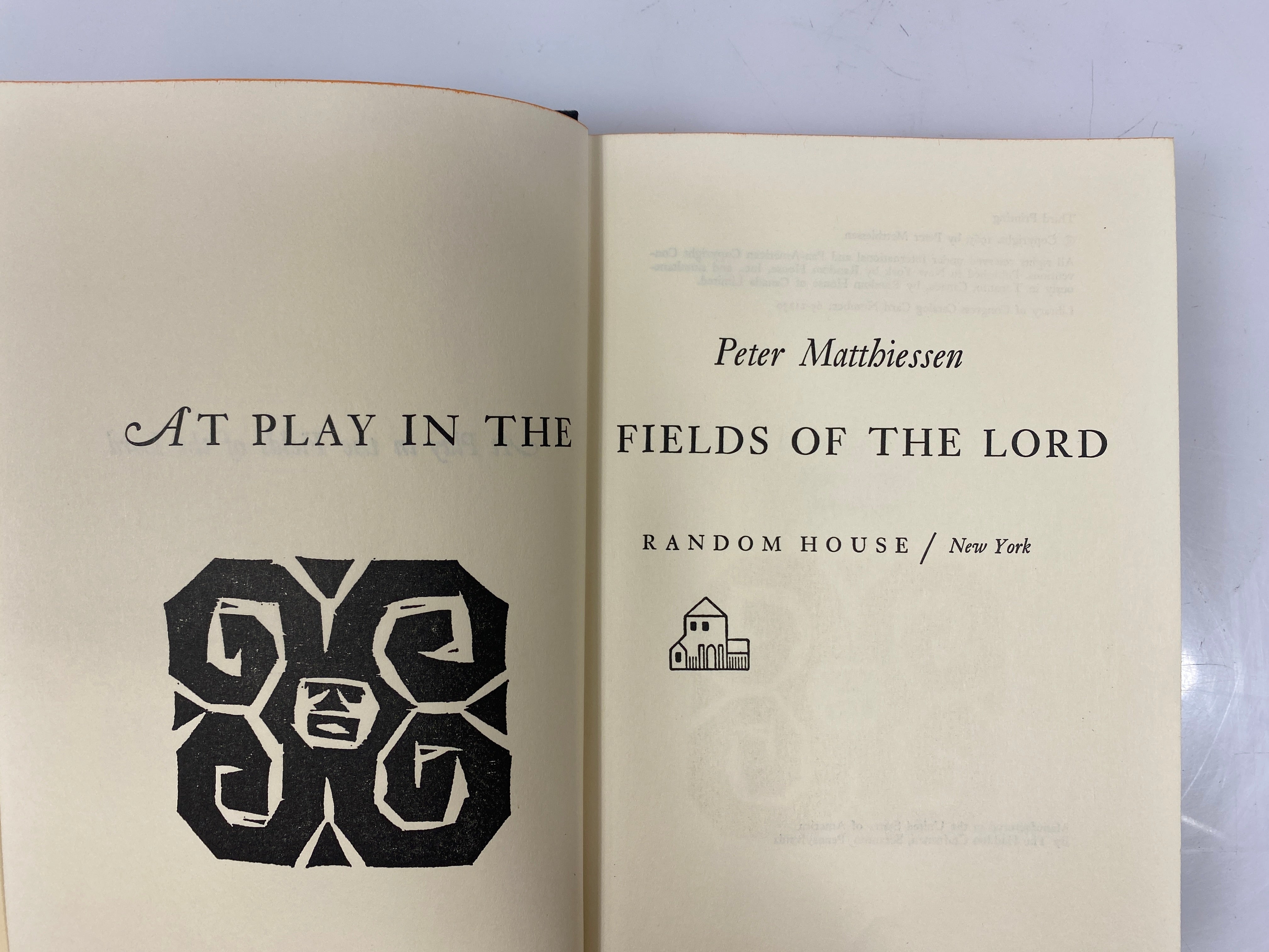 At Play in the Fields of the Lord Matthiessen 1965 HCDJ