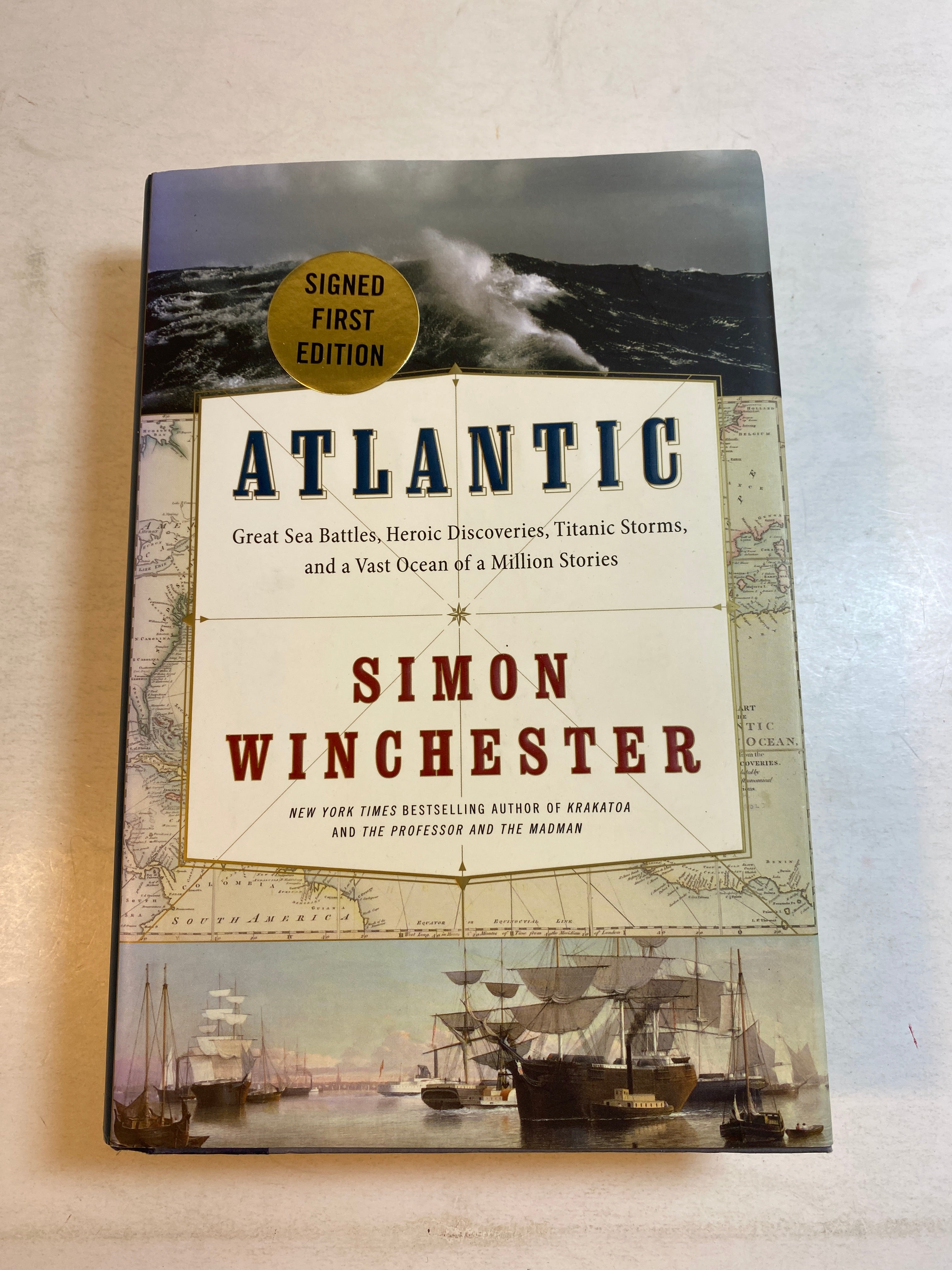 Atlantic by Simon Winchester HCDJ 2010 *Signed*