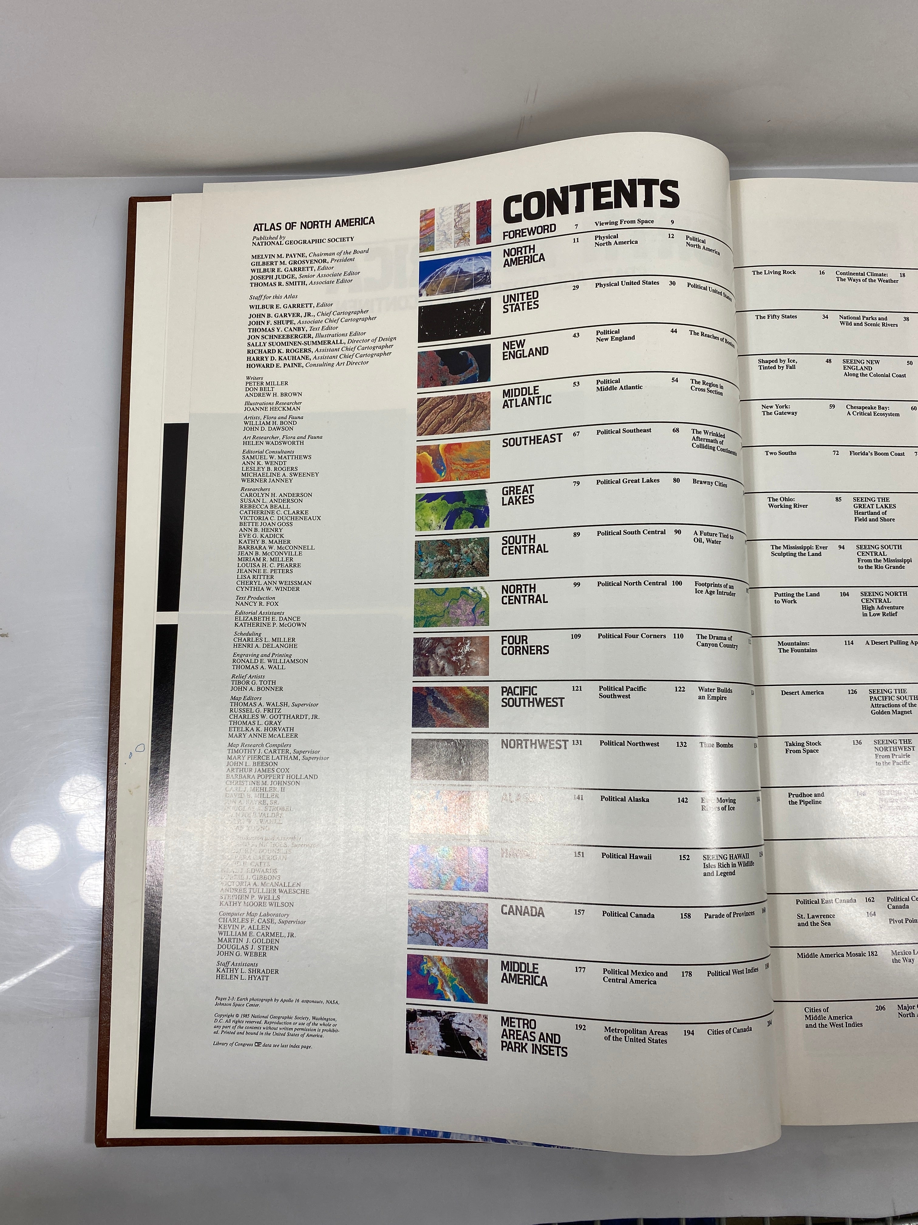 Atlas of North America Space Age Portrait of a Continent Nat Geo '85 HC Slipcase