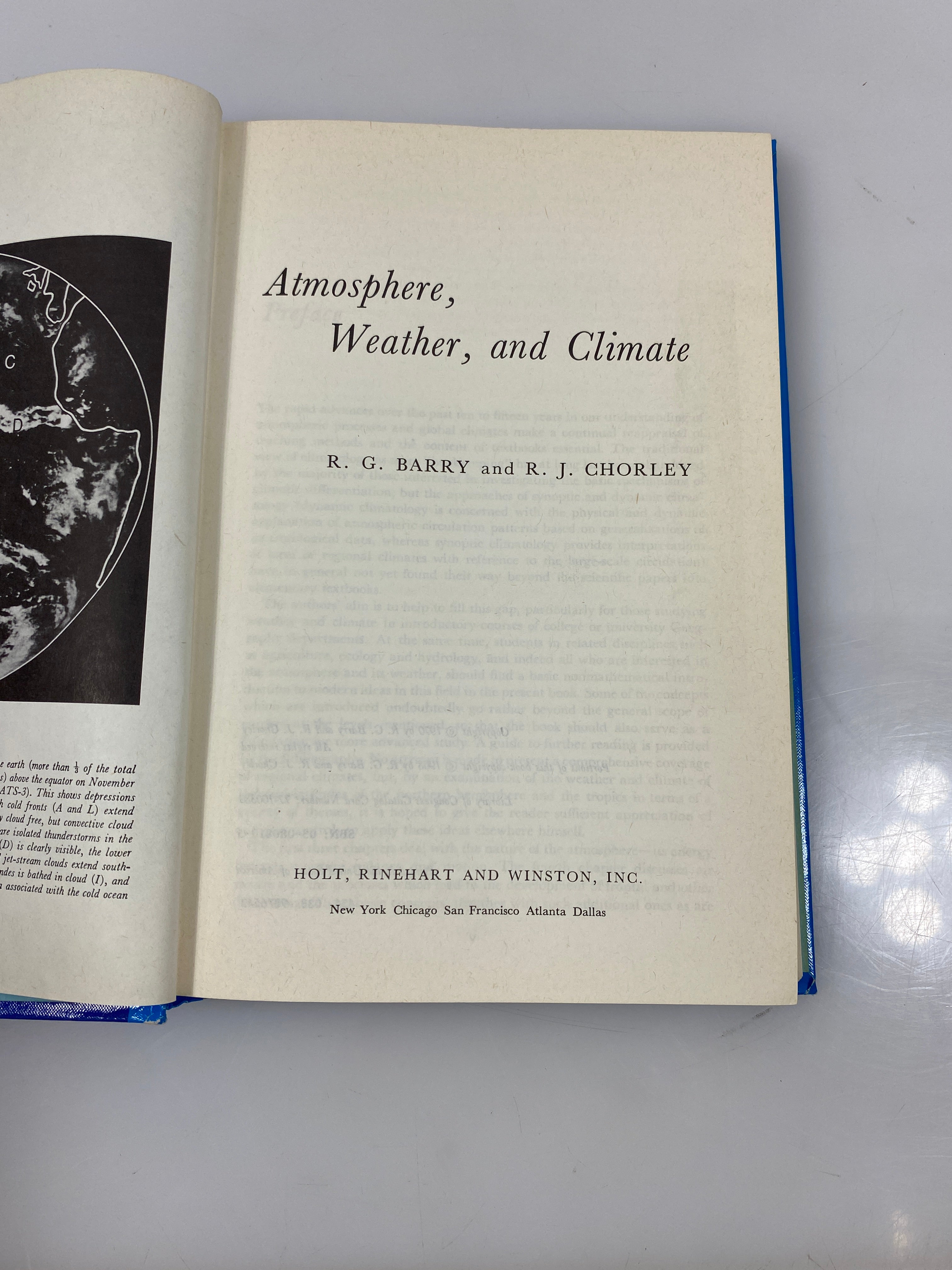 Atmosphere, Weather, and Climate by Barry/Chorley 1970 HC