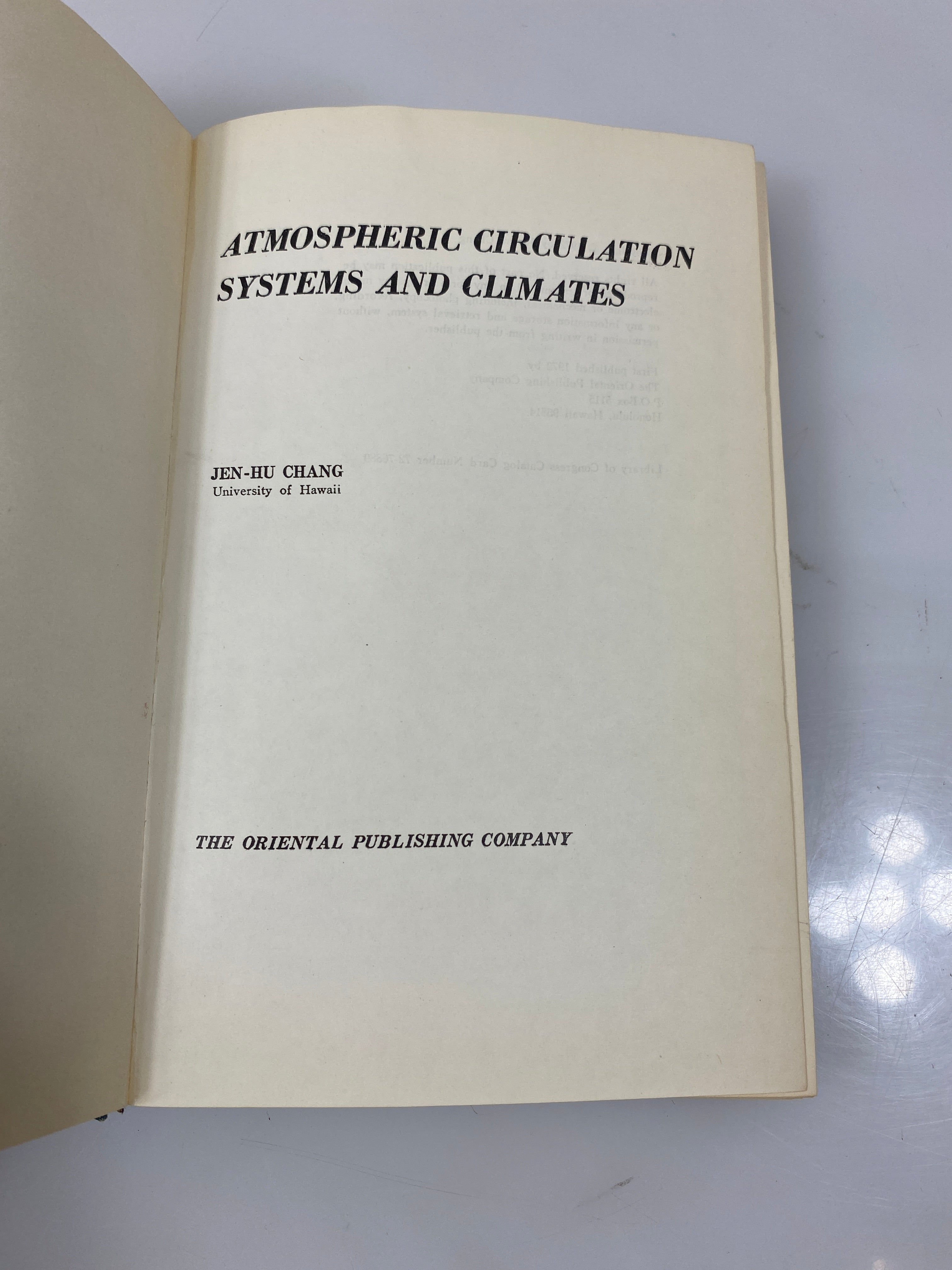 Atmospheric Circulation Systems and Climates by Chang 1972 HCDJ