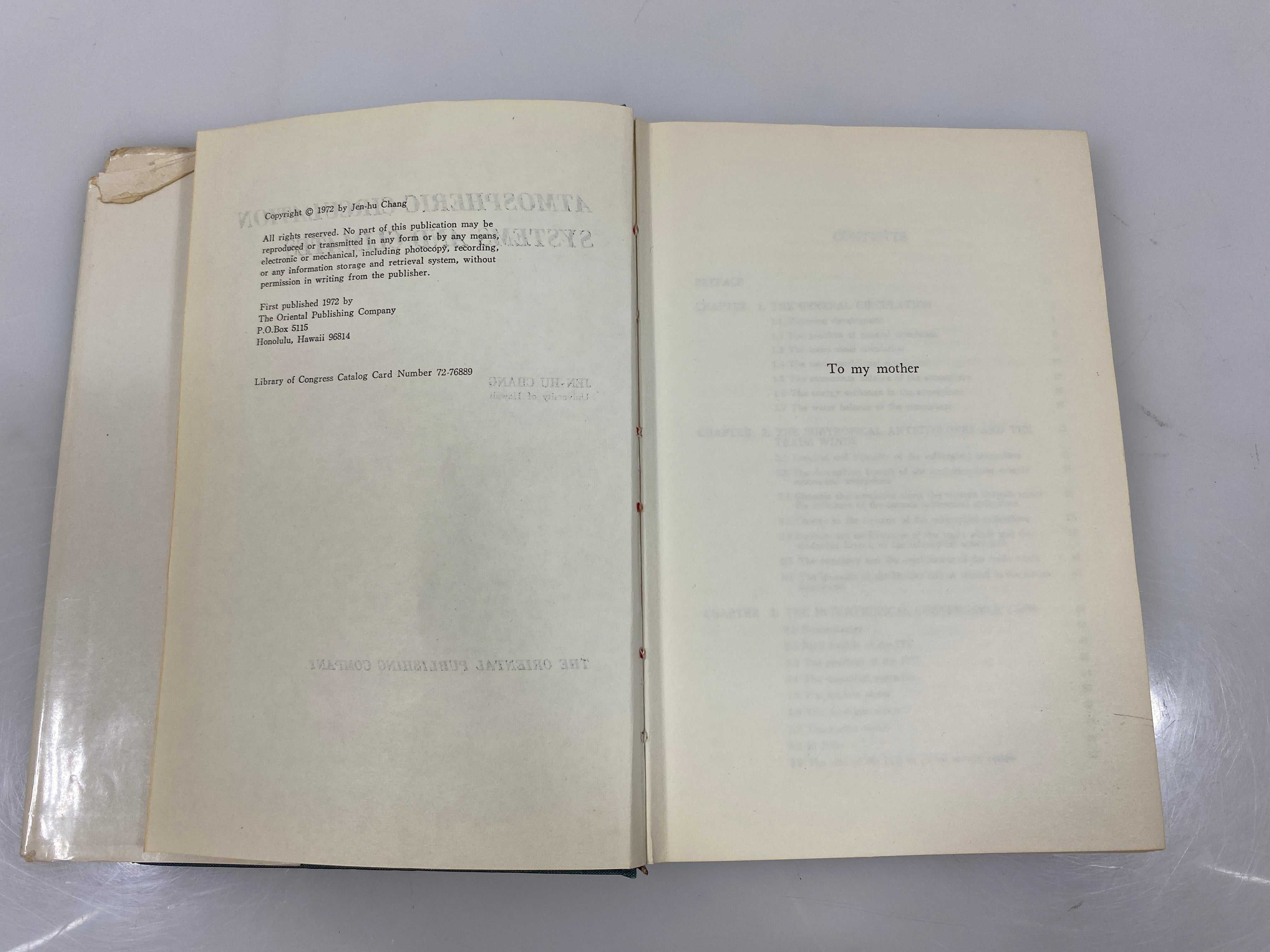 Atmospheric Circulation Systems and Climates by Chang 1972 HCDJ