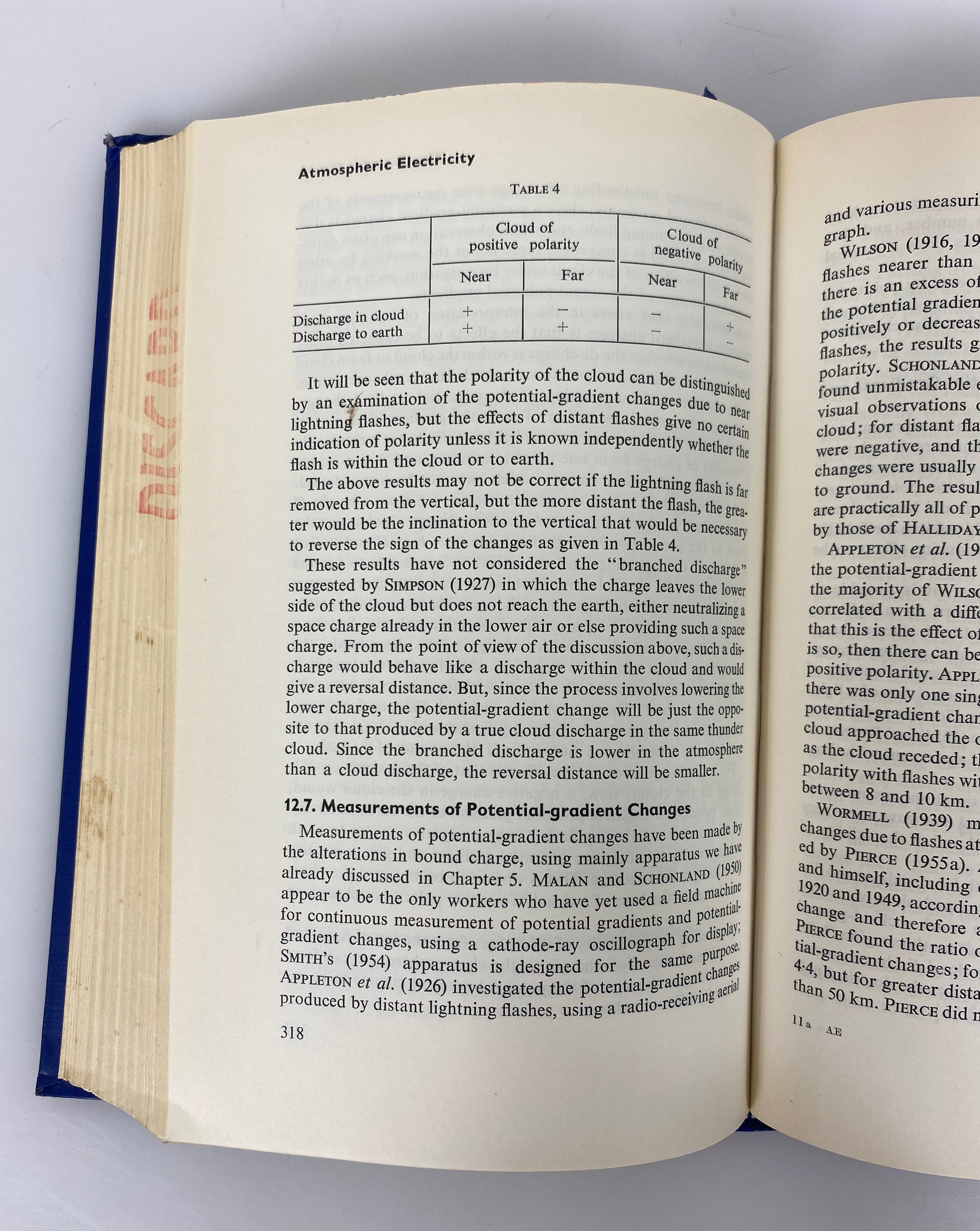 Atmospheric Electricity J. Alan Chalmers 1967 2nd Ed Ex-Library HC