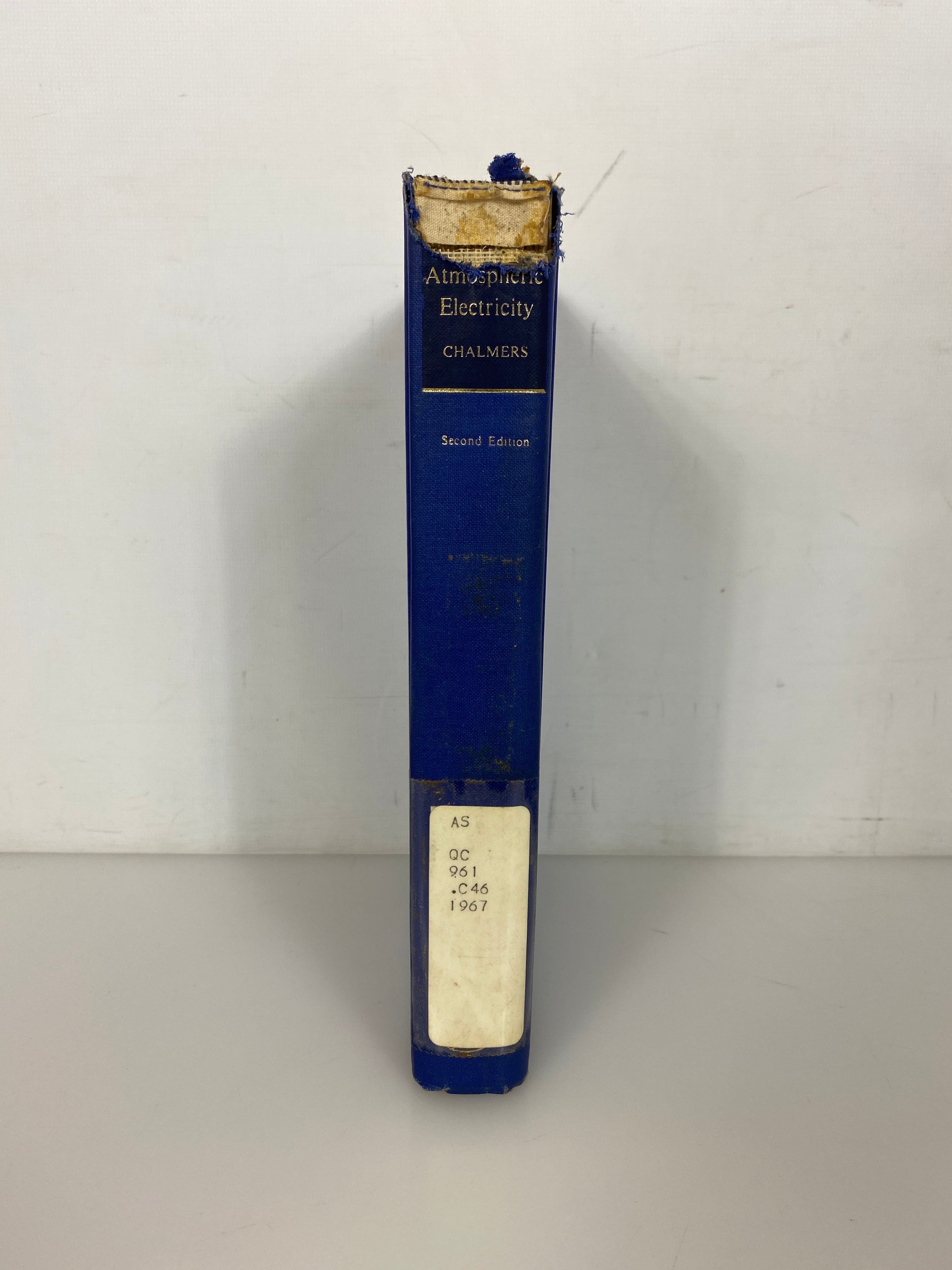 Atmospheric Electricity J. Alan Chalmers 1967 2nd Ed Ex-Library HC