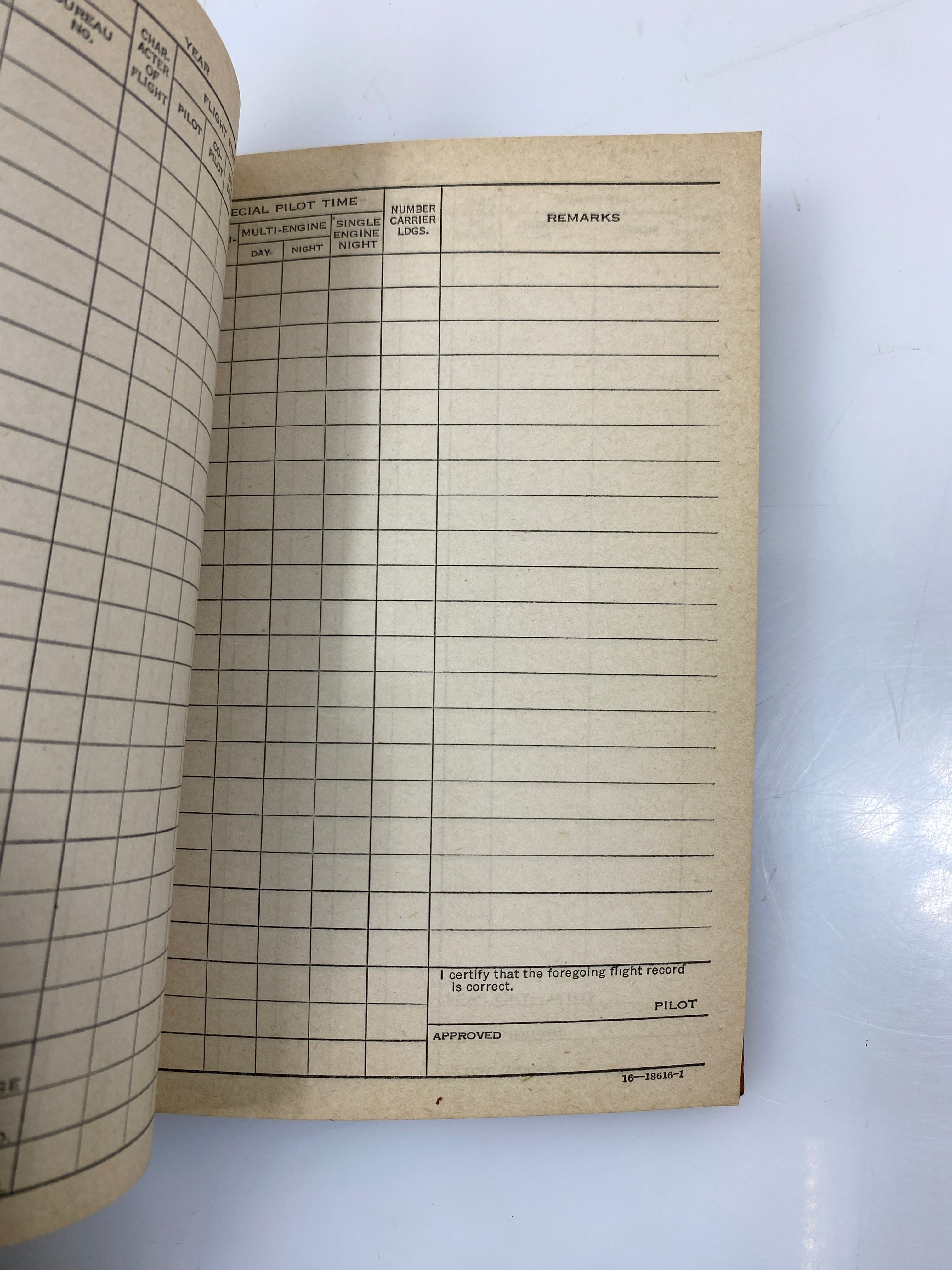 Aviators Flight Log Book Navy Departments HC
