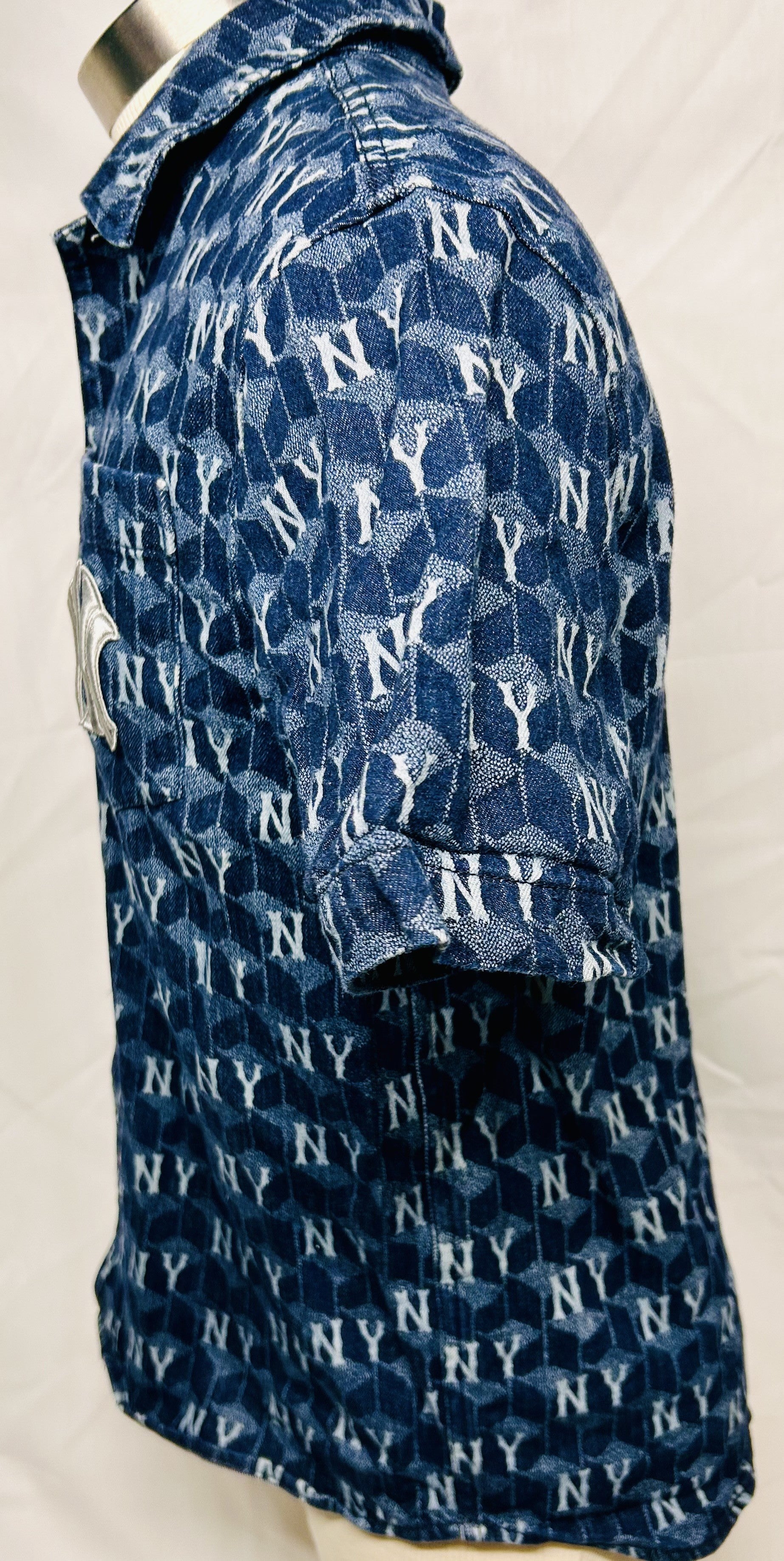 MLB New York Yankees Monogram Denim Button-Up Shirt