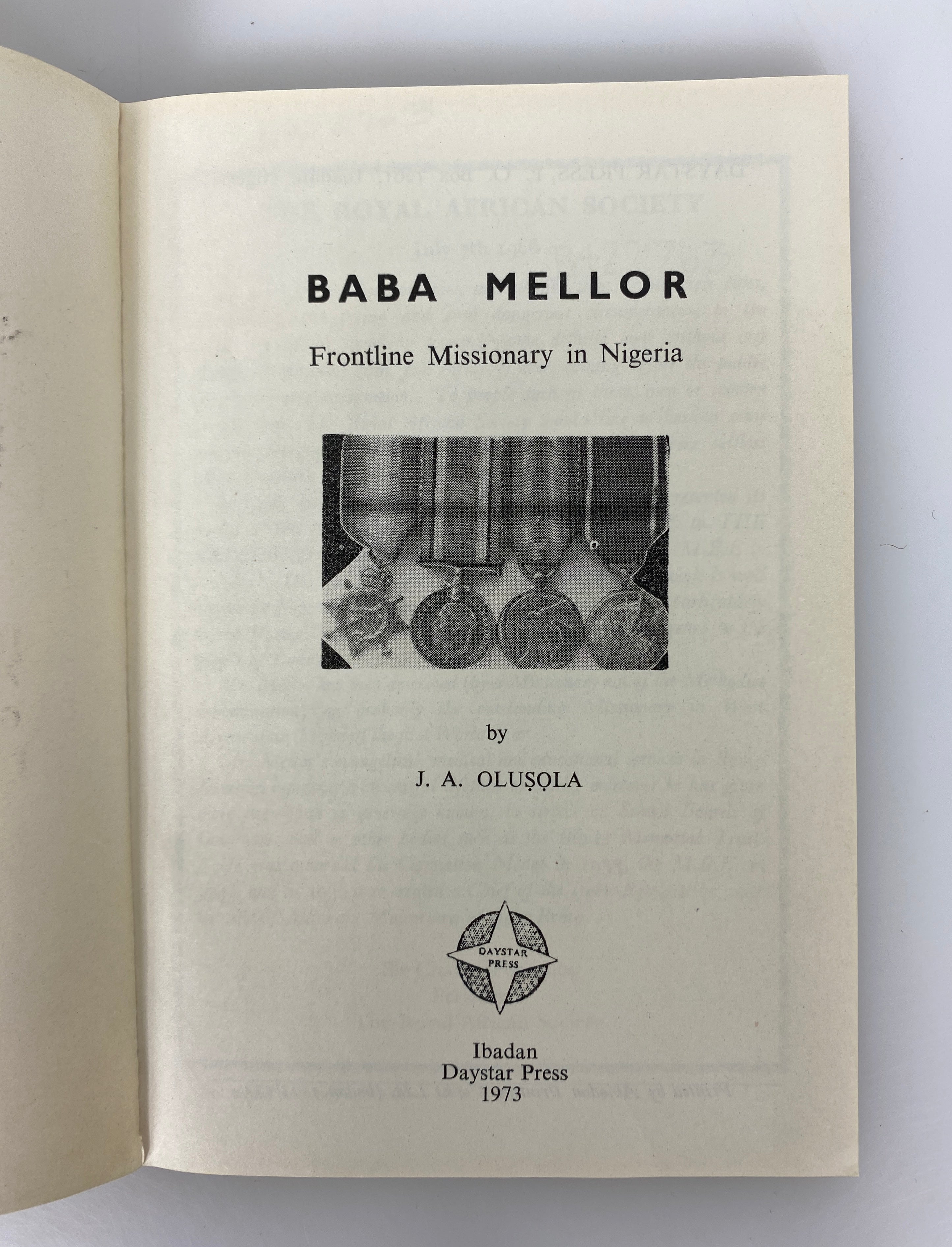 Baba Mellor Frontline Missionary in Nigeria Rare 1973 Library Binding