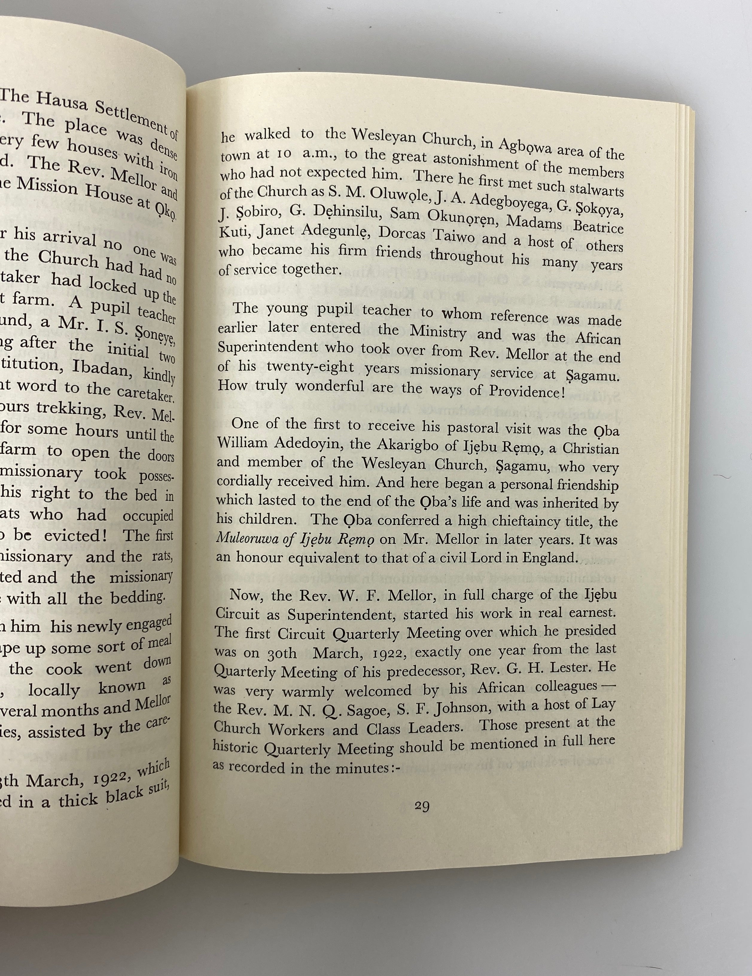 Baba Mellor Frontline Missionary in Nigeria Rare 1973 Library Binding