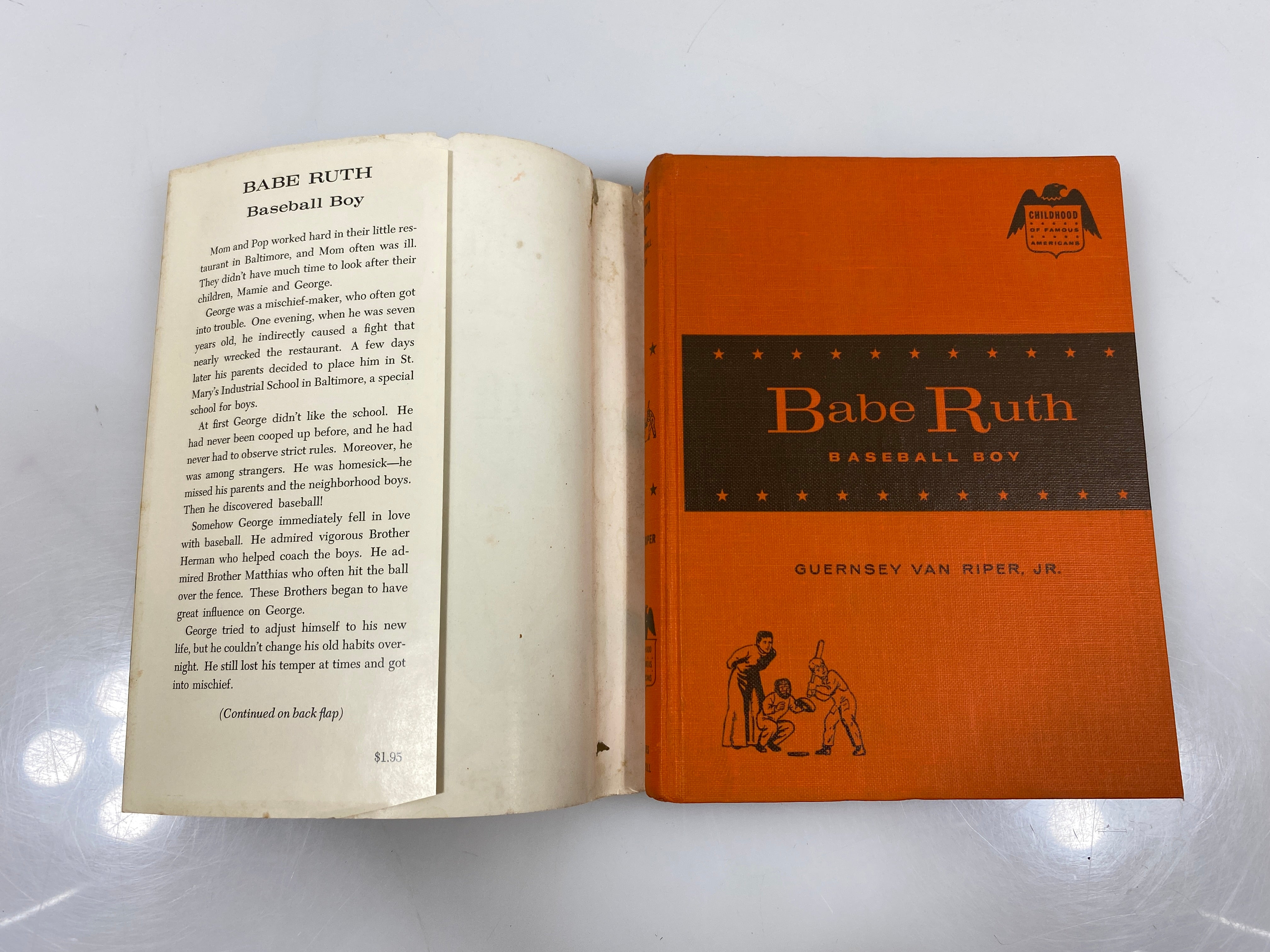 Babe Ruth Baseball Boy by Van Riper 1959 HCDJ