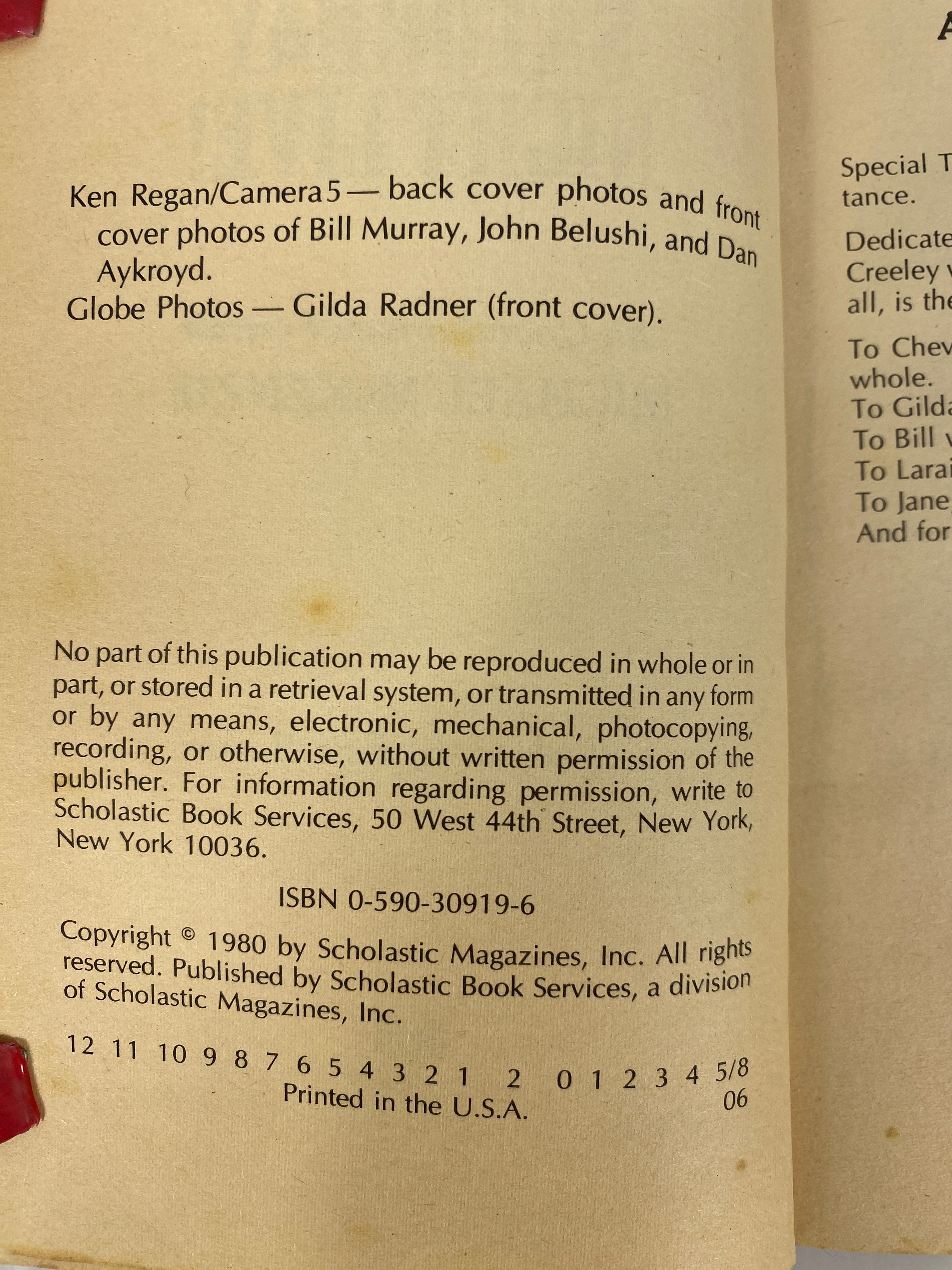 Backstage at Saturday Night Live Michael McKenzie Vintage Paperback 1980