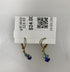 Baked Beads Blue Crystal Diamond Cluster Earrings