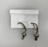 Baked Beads Diamond Stacked Blue Crystal Earrings