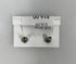 Baked Beads Silver Blue Granulated Stud Earrings