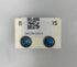 Baked Beads Silver Blue Granulated Stud Earrings