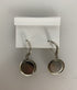 Baked Beads Silver Blue Sea Glass Dangle Earrings