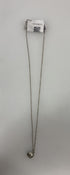 Baked Beads Silver Chain Blue Bead Necklace