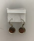 Baked Beads Silver Light Blue Sea Glass Dangle Earrings