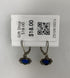 Baked Beads Silver Multicolored Crystal Flower Earrings