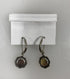 Baked Beads Silver Multicolored Crystal Flower Earrings
