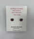 Baked Beads Silver Pink Stud Earrings