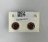 Baked Beads Silver Red Granulated Stud Earrings