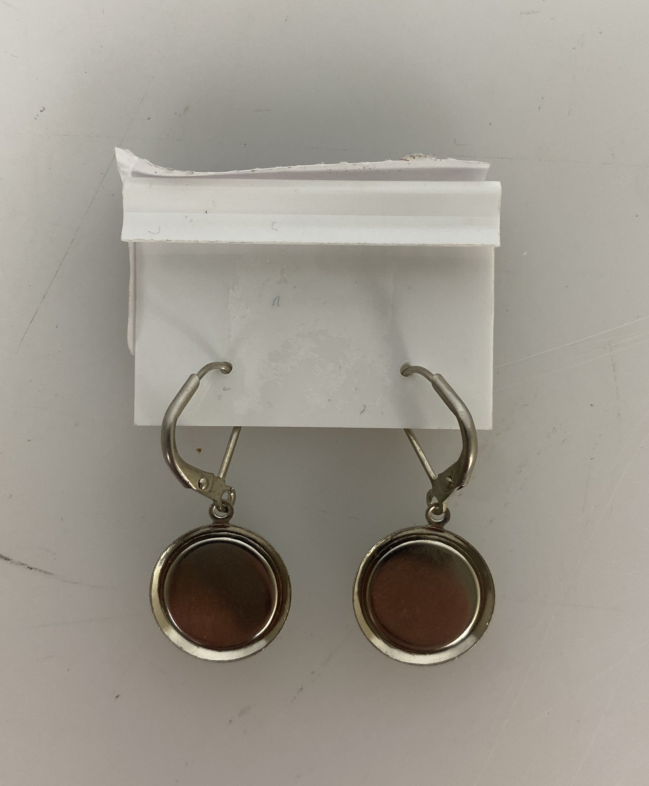 Baked Beads Silver Teal Sea Glass Dangle Earrings