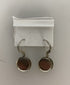 Baked Beads Silver Teal Sea Glass Dangle Earrings
