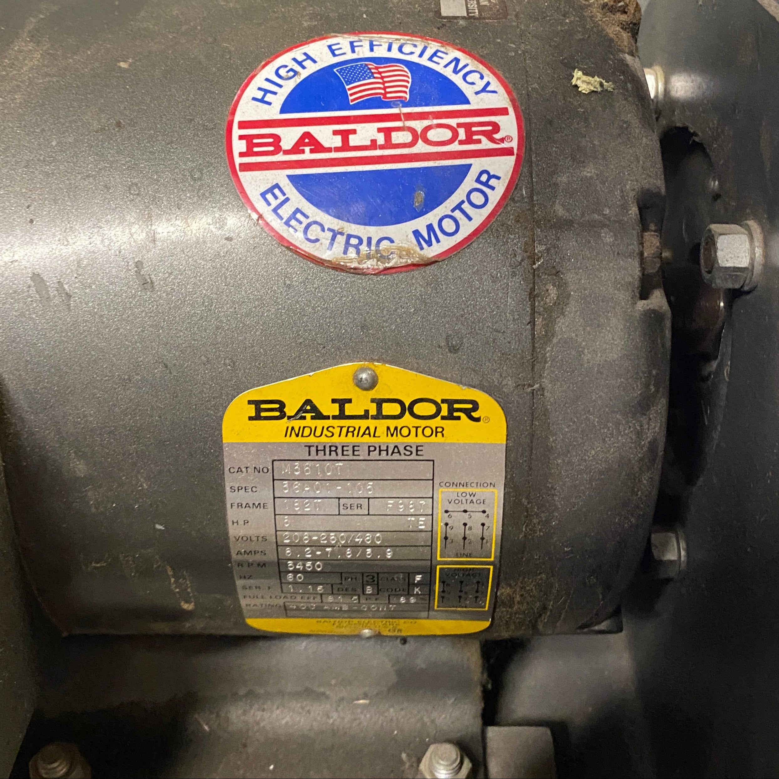 Baldor Industrial 3 Phase Motor